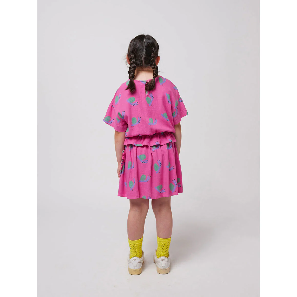 Bobo Choses Fuchsia Funny Snail All Over Blouse - Image 4