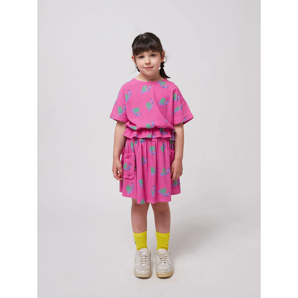 Bobo Choses Fuchsia Funny Snail All Over Skirt - Image 2