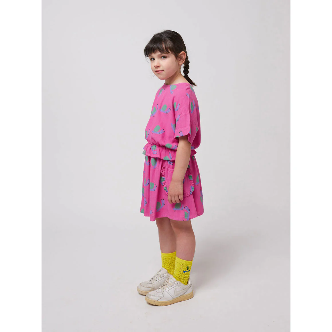 Bobo Choses Fuchsia Funny Snail All Over Skirt - Image 3