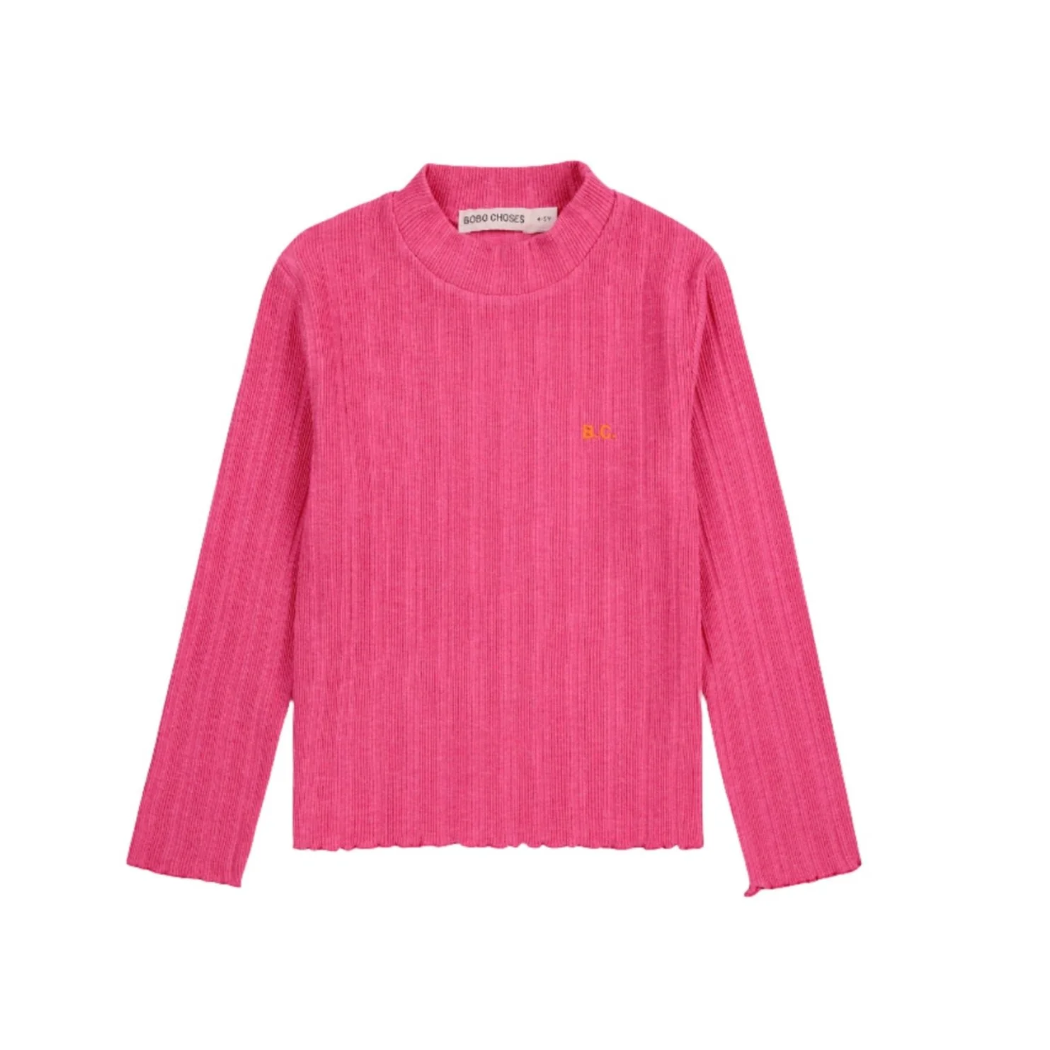 Bobo Choses Fushia BC Fantasy Rib Turtleneck T-Shirt