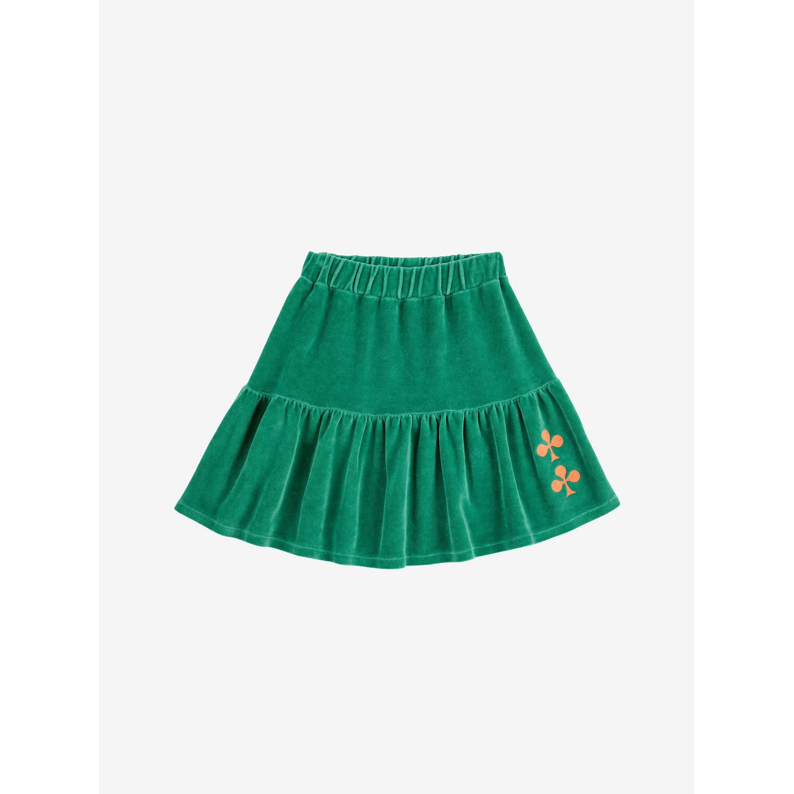 Bobo Choses Green Clover Velvet Skirt