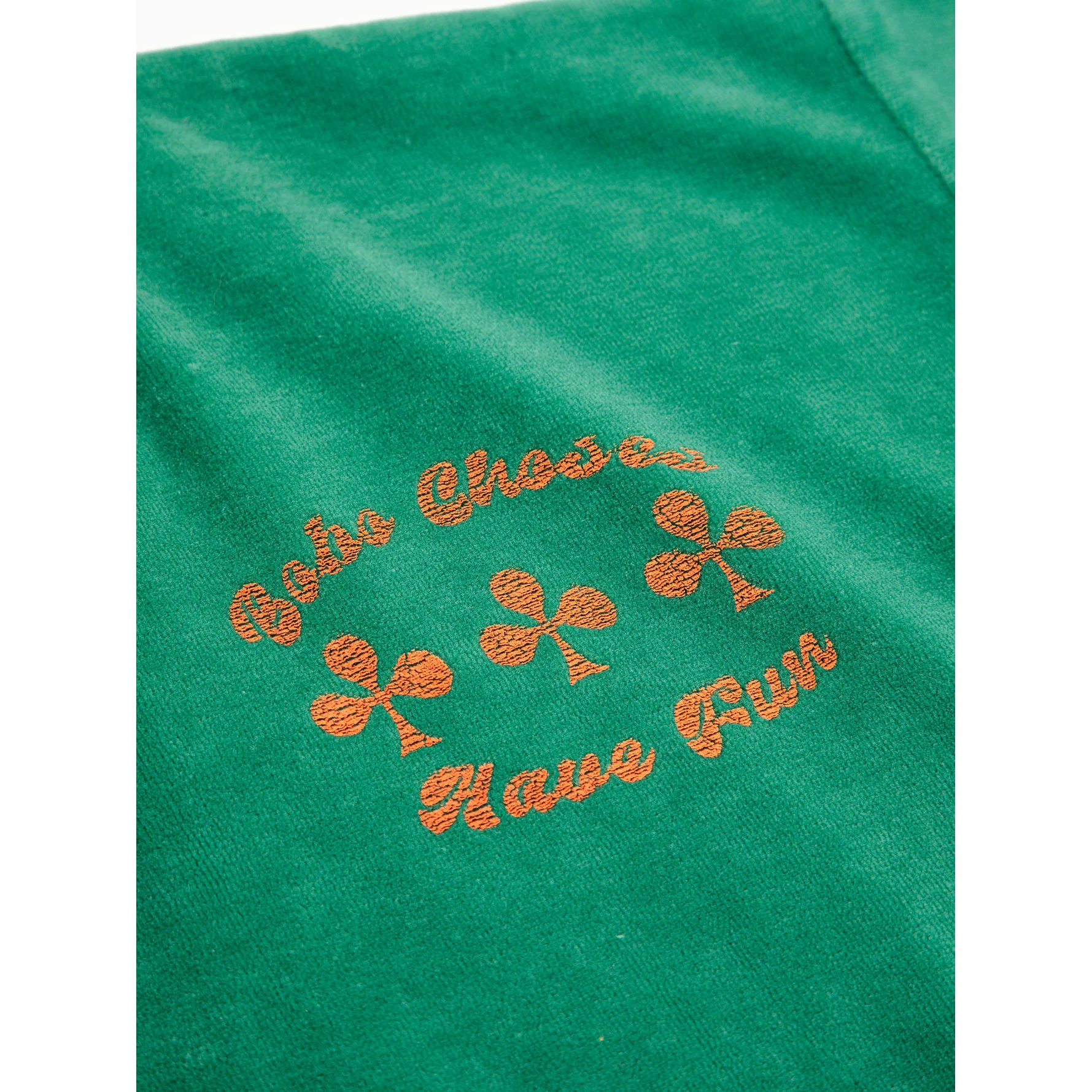 Bobo Choses Green Have Fun Velvet Sweatshirt - Image 3