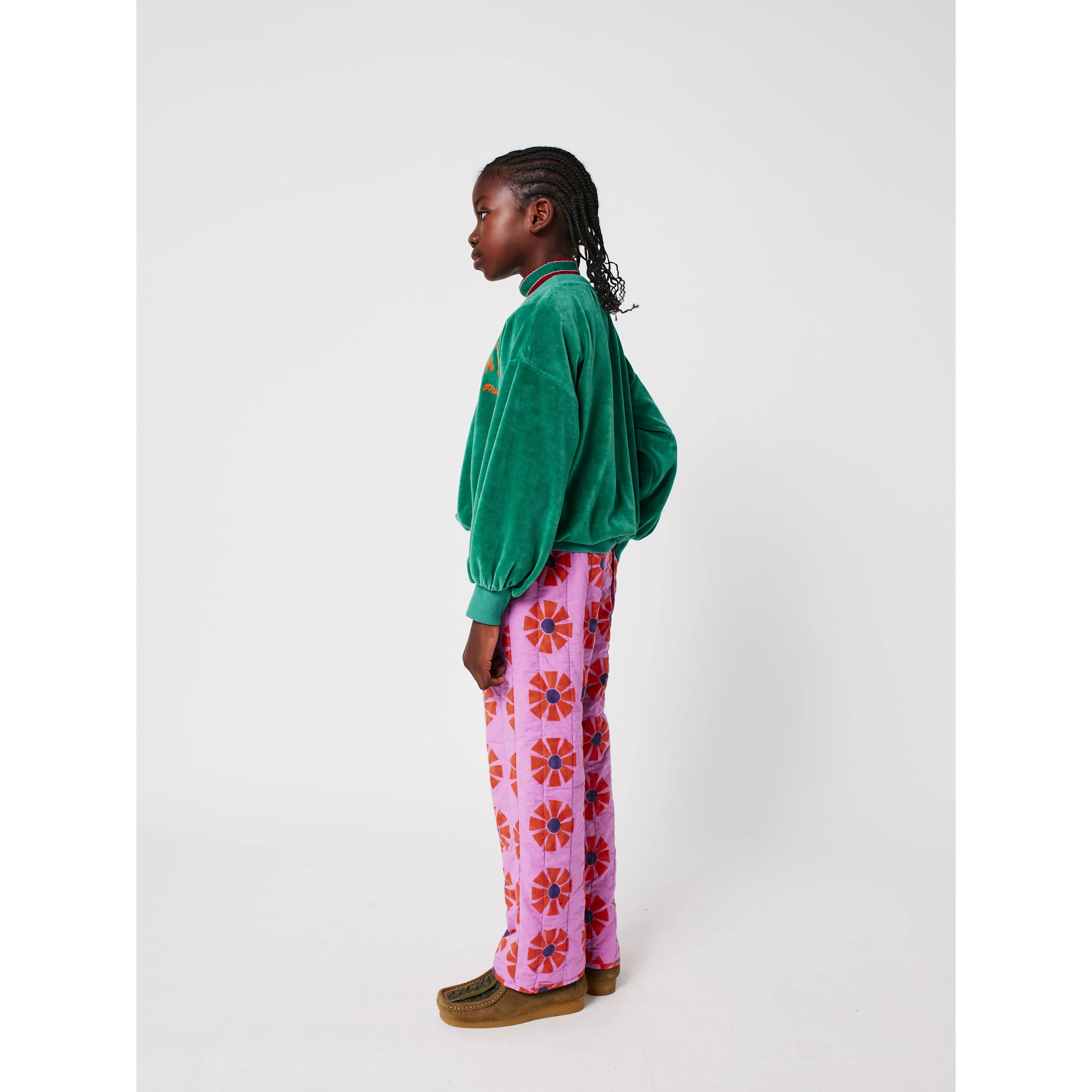 Bobo Choses Green Have Fun Velvet Sweatshirt - Image 4