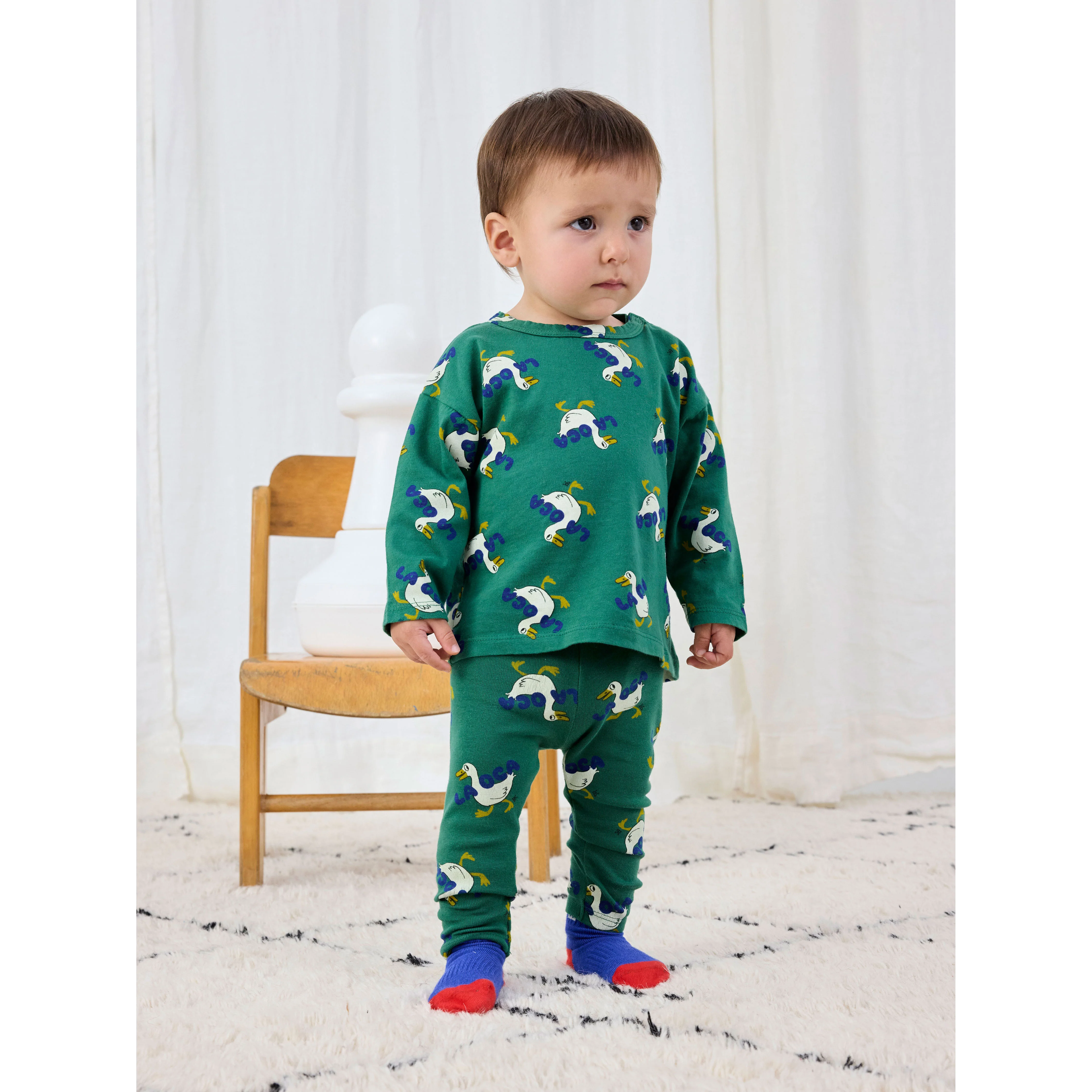Bobo Choses Green La Oca All Over Baby T-Shirt - Image 2