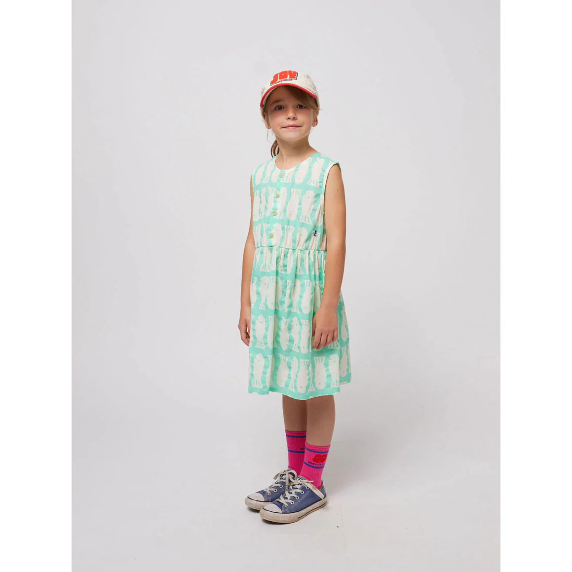 Bobo Choses Green Lucky Fish All Over Dress - Image 3