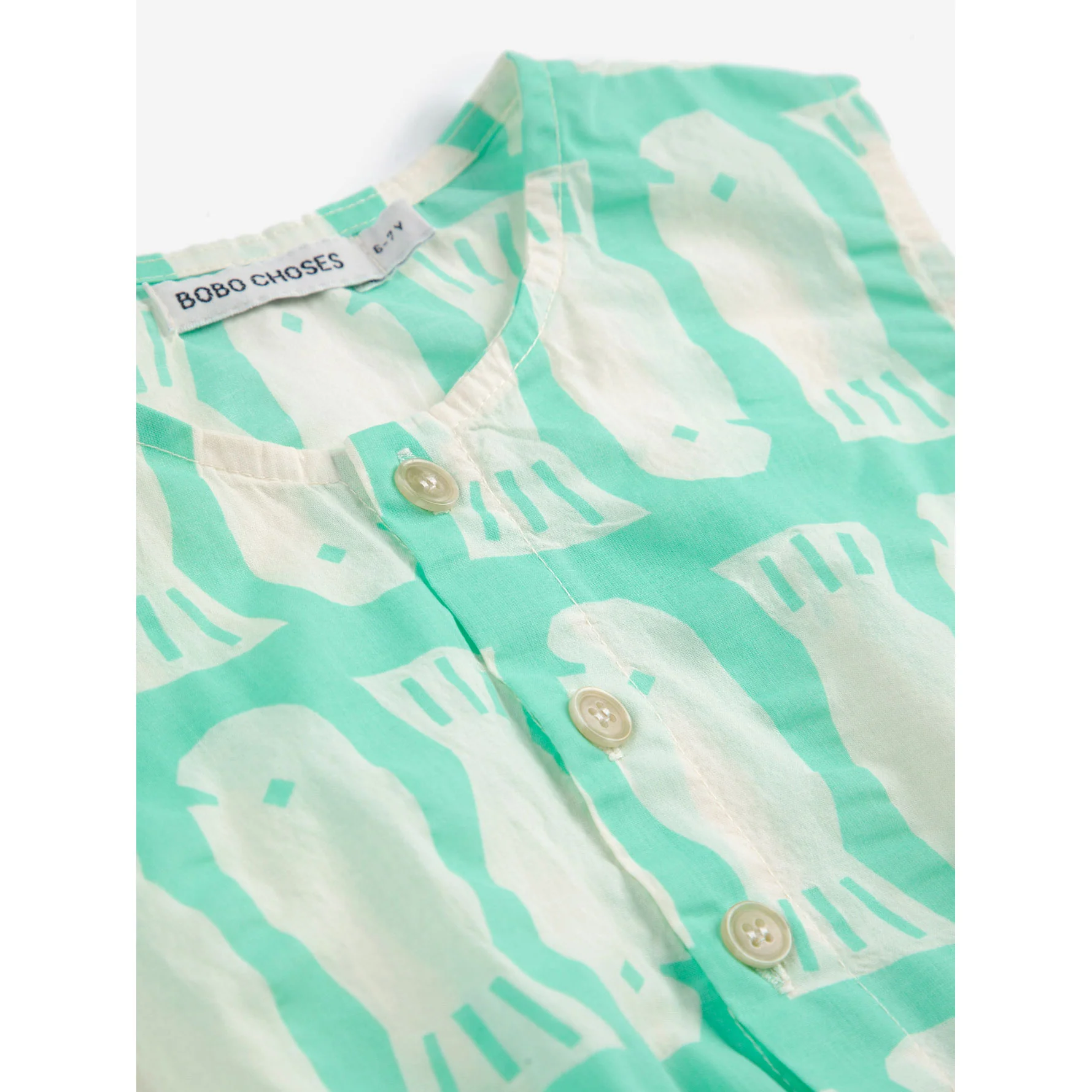 Bobo Choses Green Lucky Fish All Over Dress - Image 4