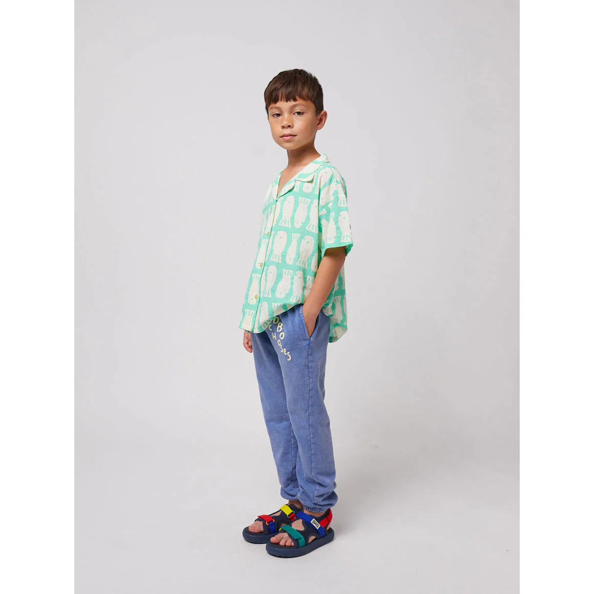Bobo Choses Green Lucky Fish All Over Shirt - Image 2