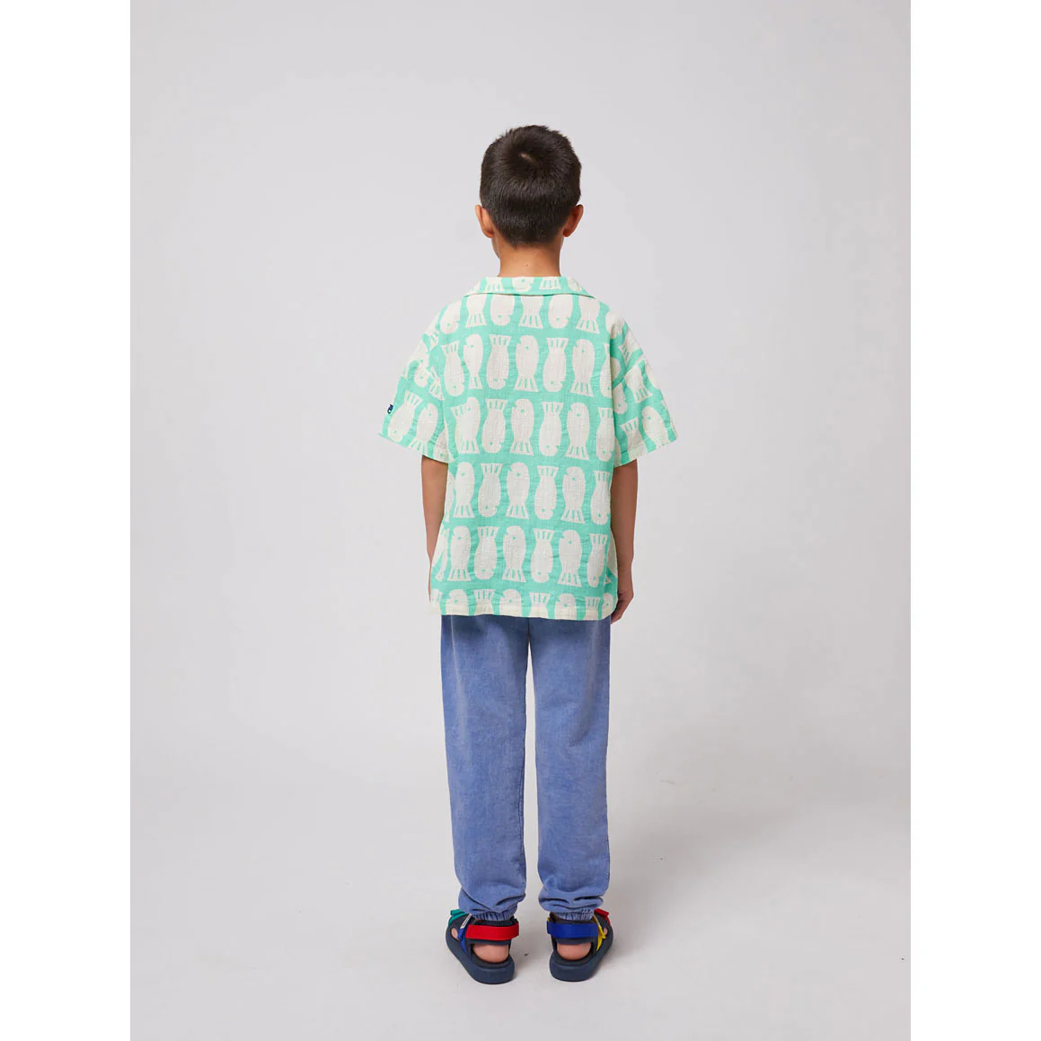 Bobo Choses Green Lucky Fish All Over Shirt - Image 4