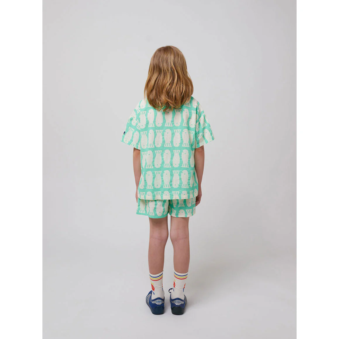Bobo Choses Green Lucky Fish All Over Shorts - Image 3