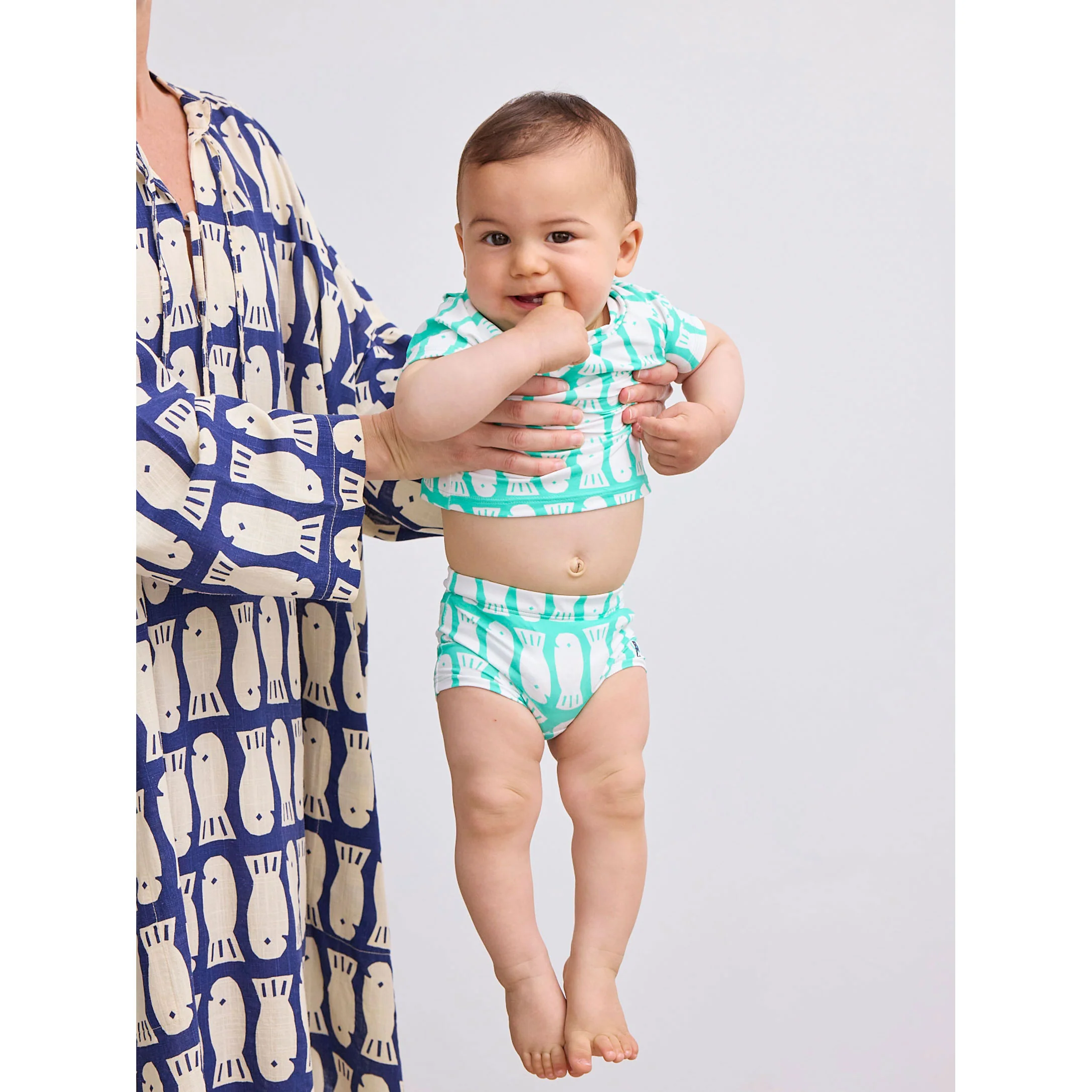Bobo Choses Green Lucky Fish All Over Baby Swim Shorts - Image 2