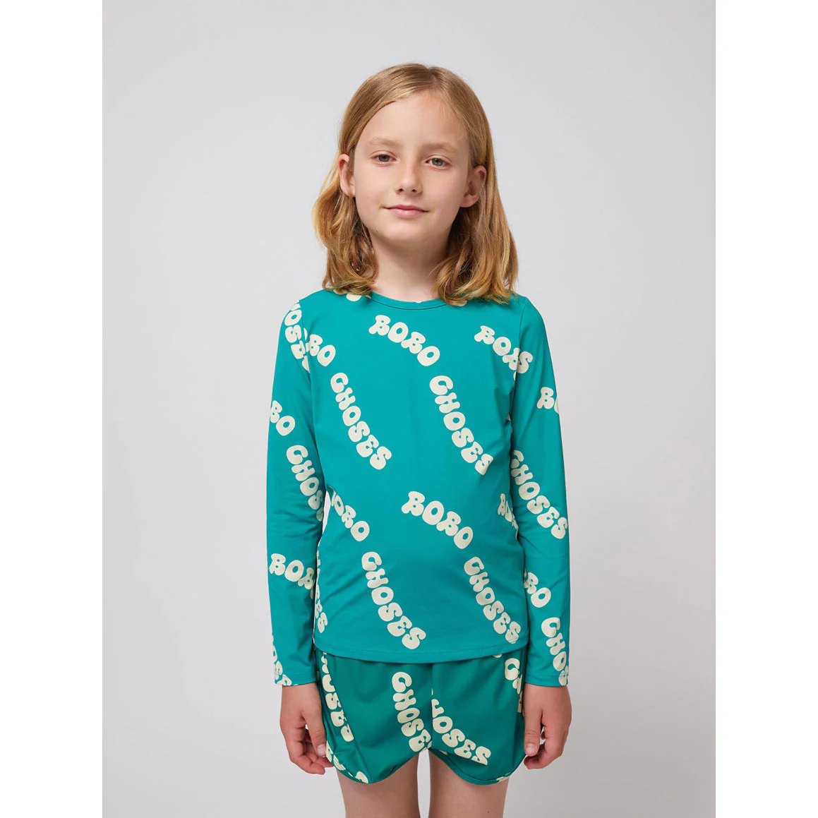 Bobo Choses Green Wavy Bobo Choses All Over Swim T-shirt - Image 2
