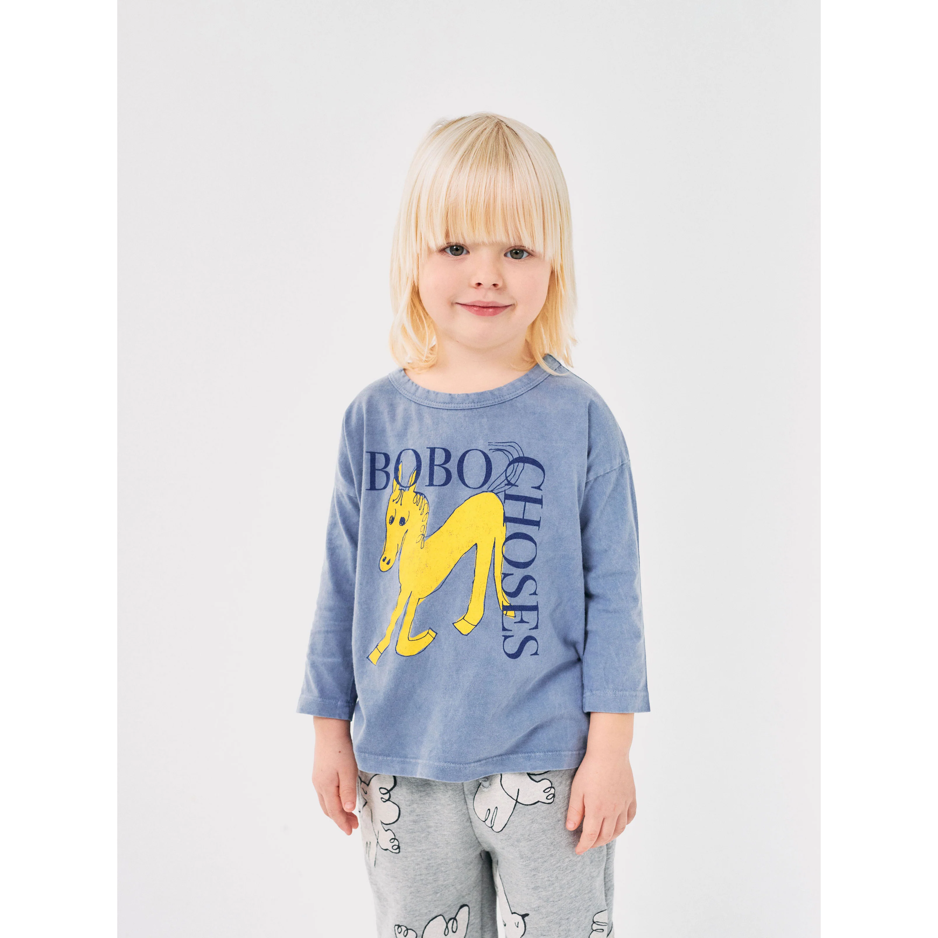 Bobo Choses Grey Wonder Horse T-Shirt - Image 2
