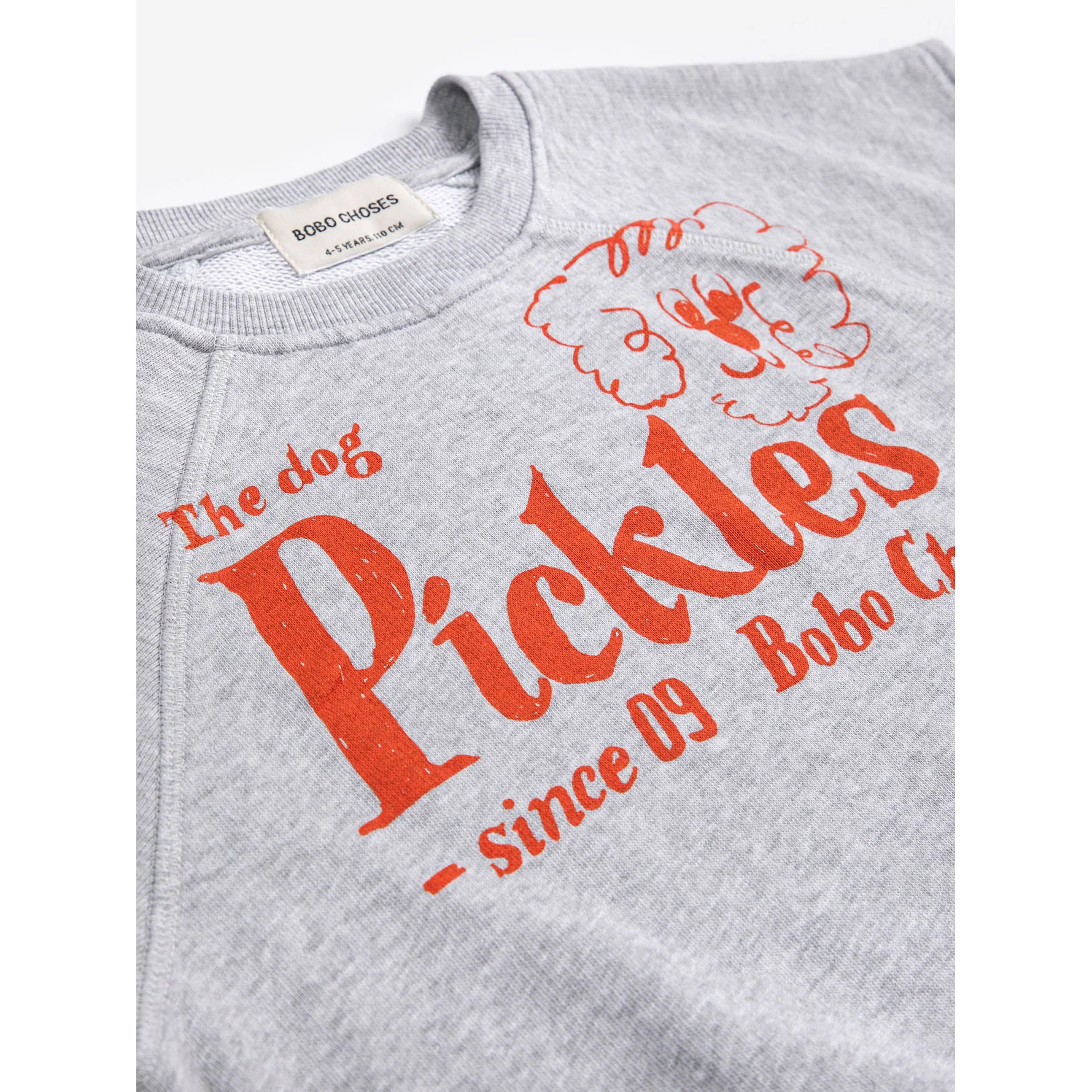 Bobo Choses Heather Grey Dog Sleeveless Sweatshirt - Image 3