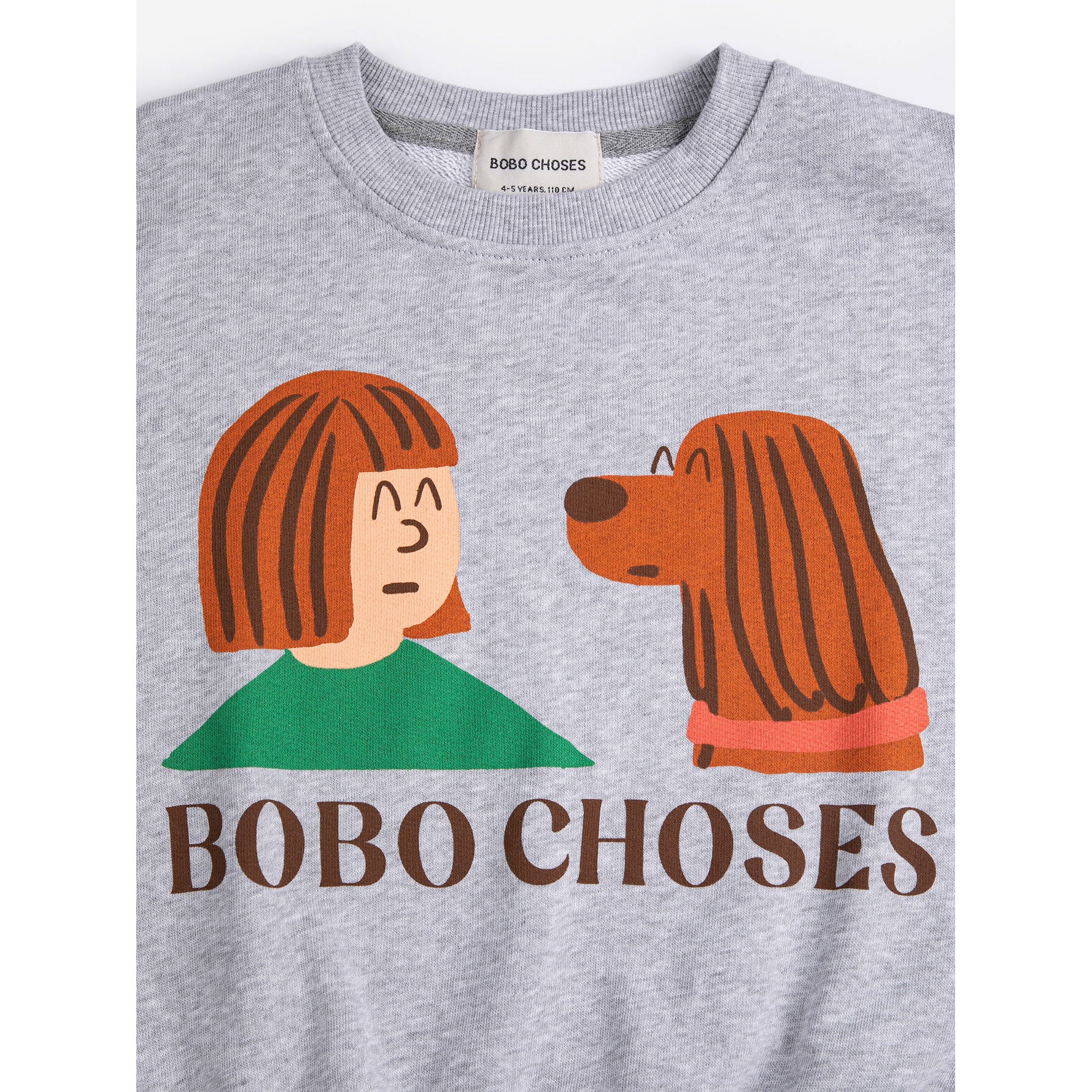 Bobo Choses Heather Grey Friends In A Pickle Sweatshirt - Image 2