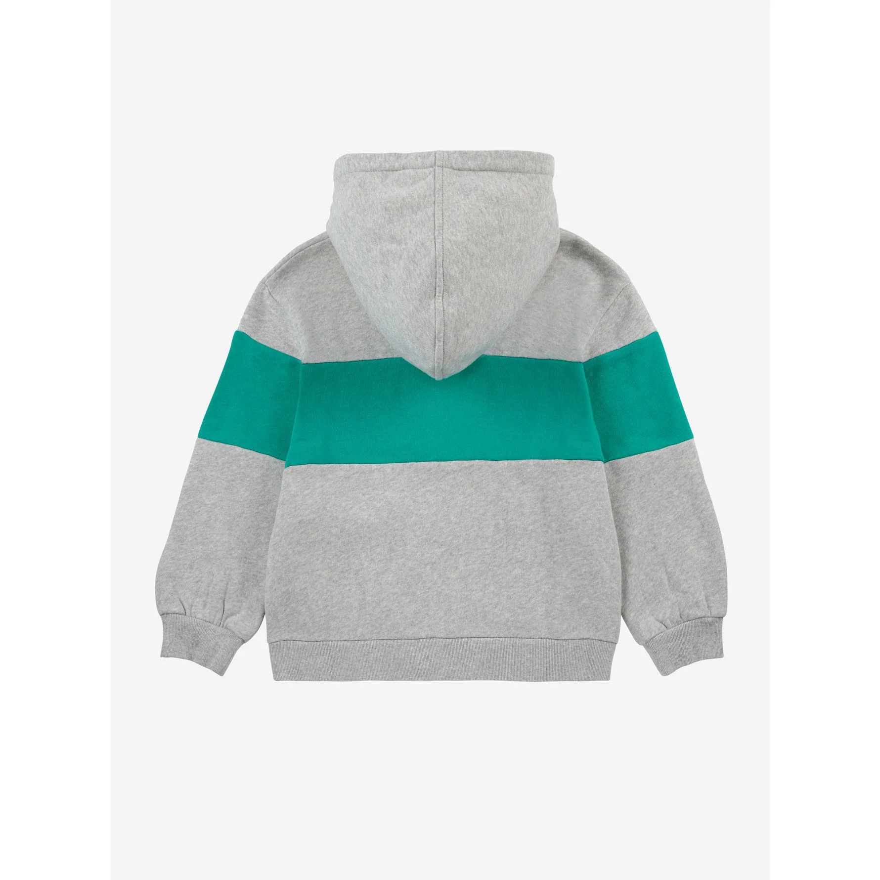 Bobo Choses Heather Grey Smiling Zip Up Hoodie - Image 4