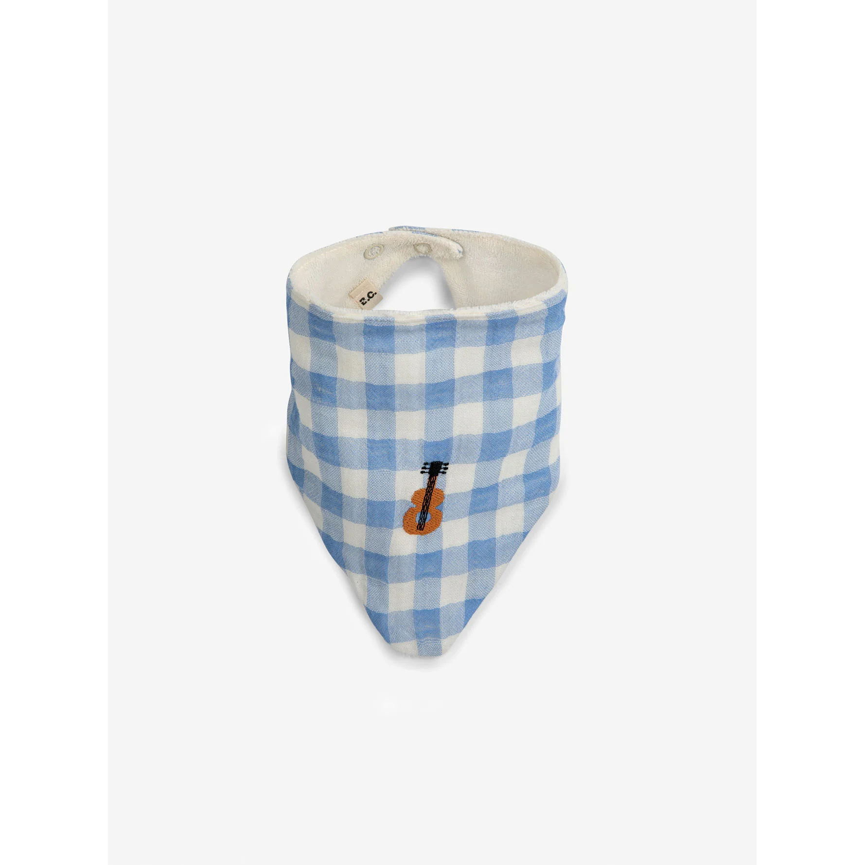 Bobo Choses Light Blue Baby Acoustic Guitar Overall And Vichy Set - Image 3