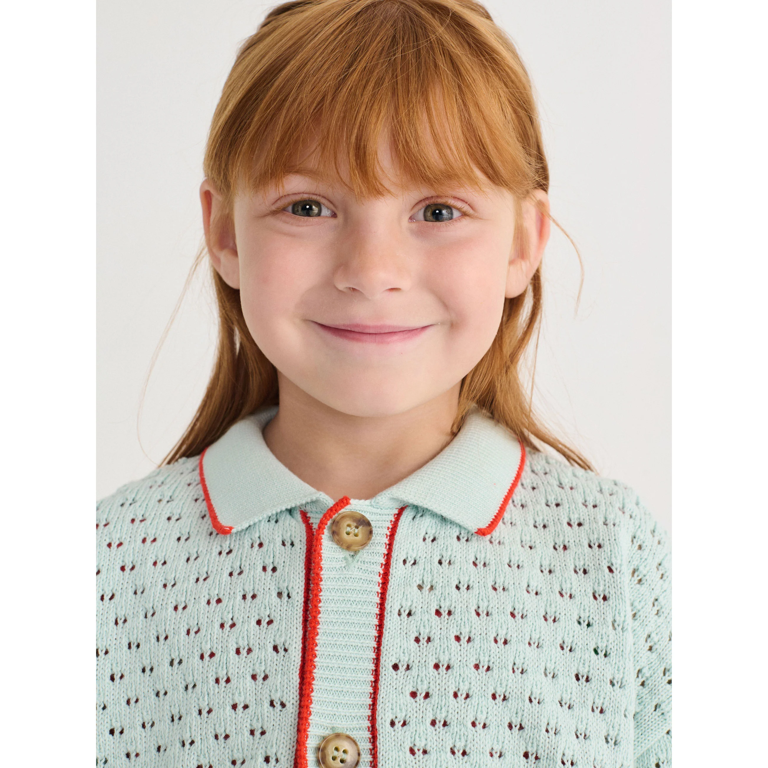 Bobo Choses Light Blue Bc Openwork Cardigan - Image 2