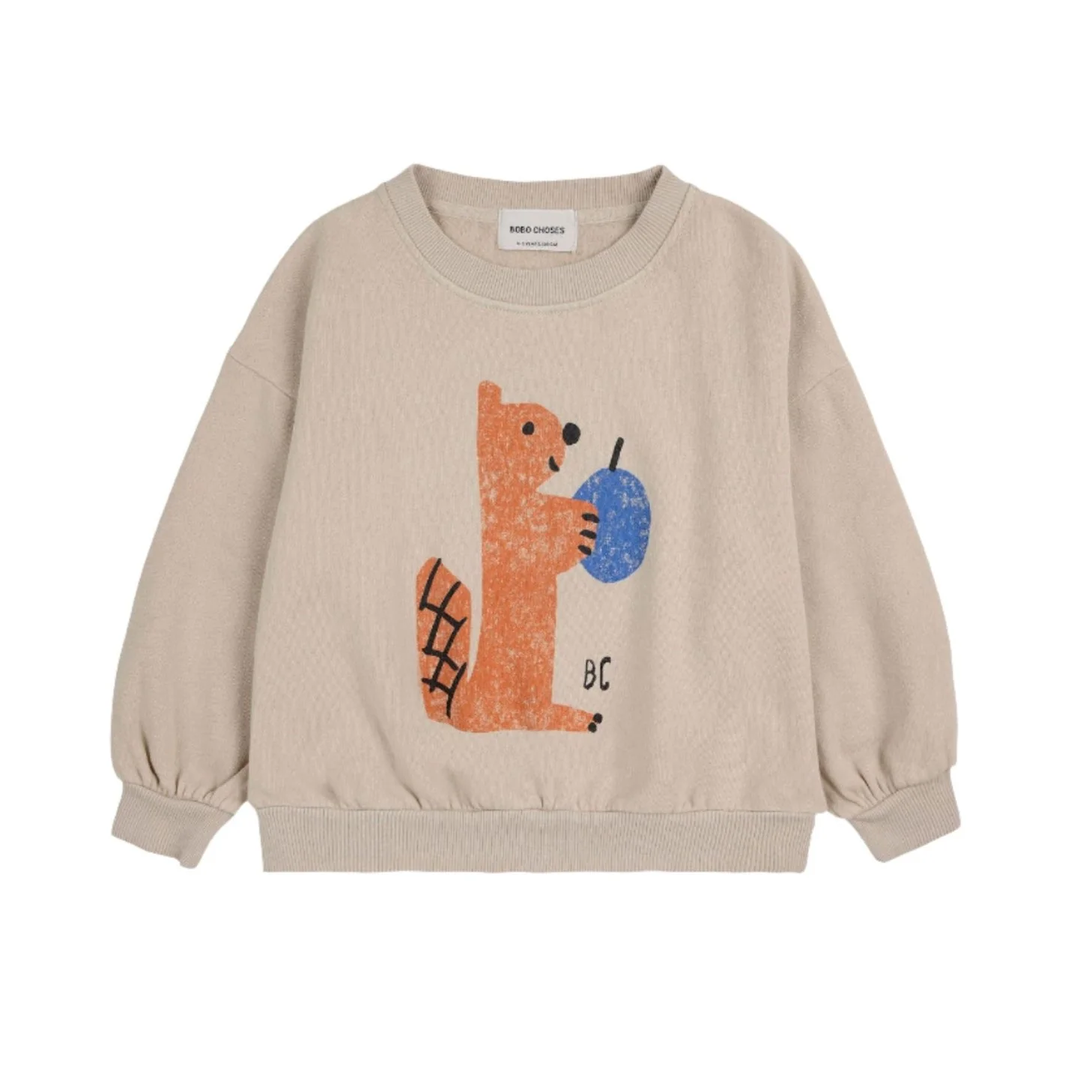 Bobo Choses Light Brown Hungry Squirrel Sweatshirt