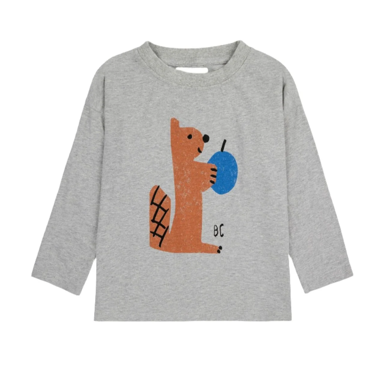 Bobo Choses Light Heather Hungry Squirrel T-Shirt