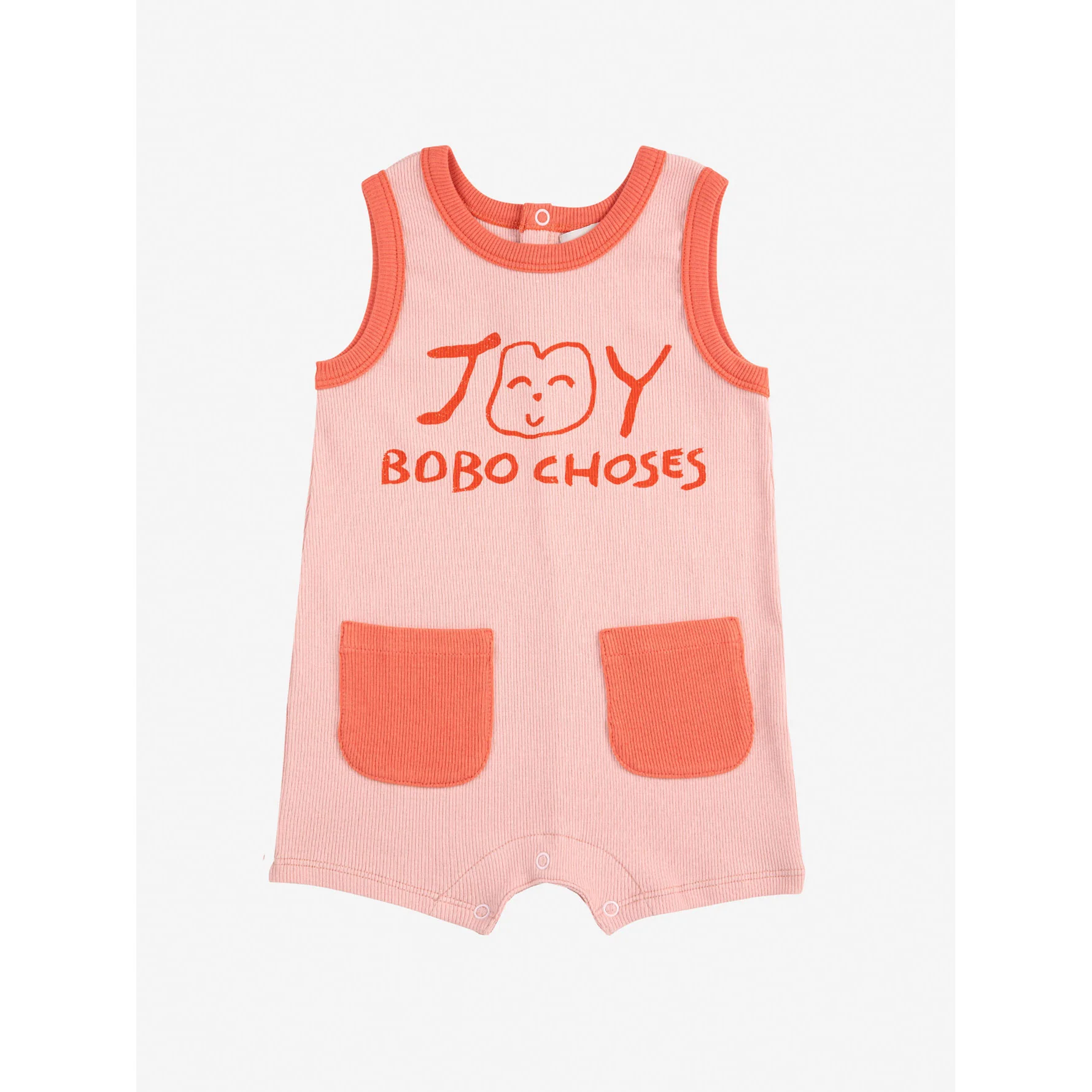Bobo Choses Light Pink Smiling Playsuit