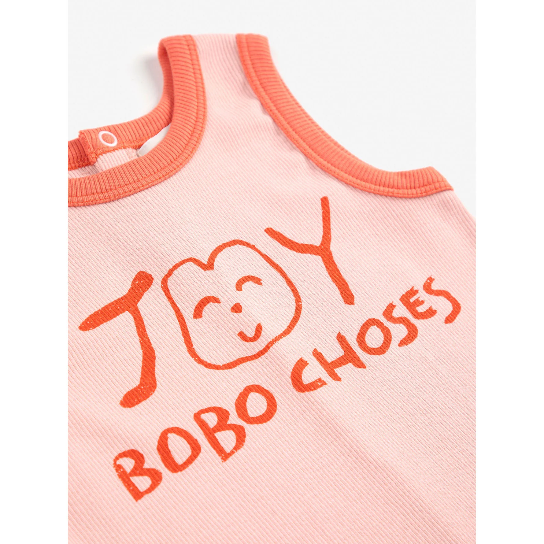 Bobo Choses Light Pink Smiling Playsuit - Image 4