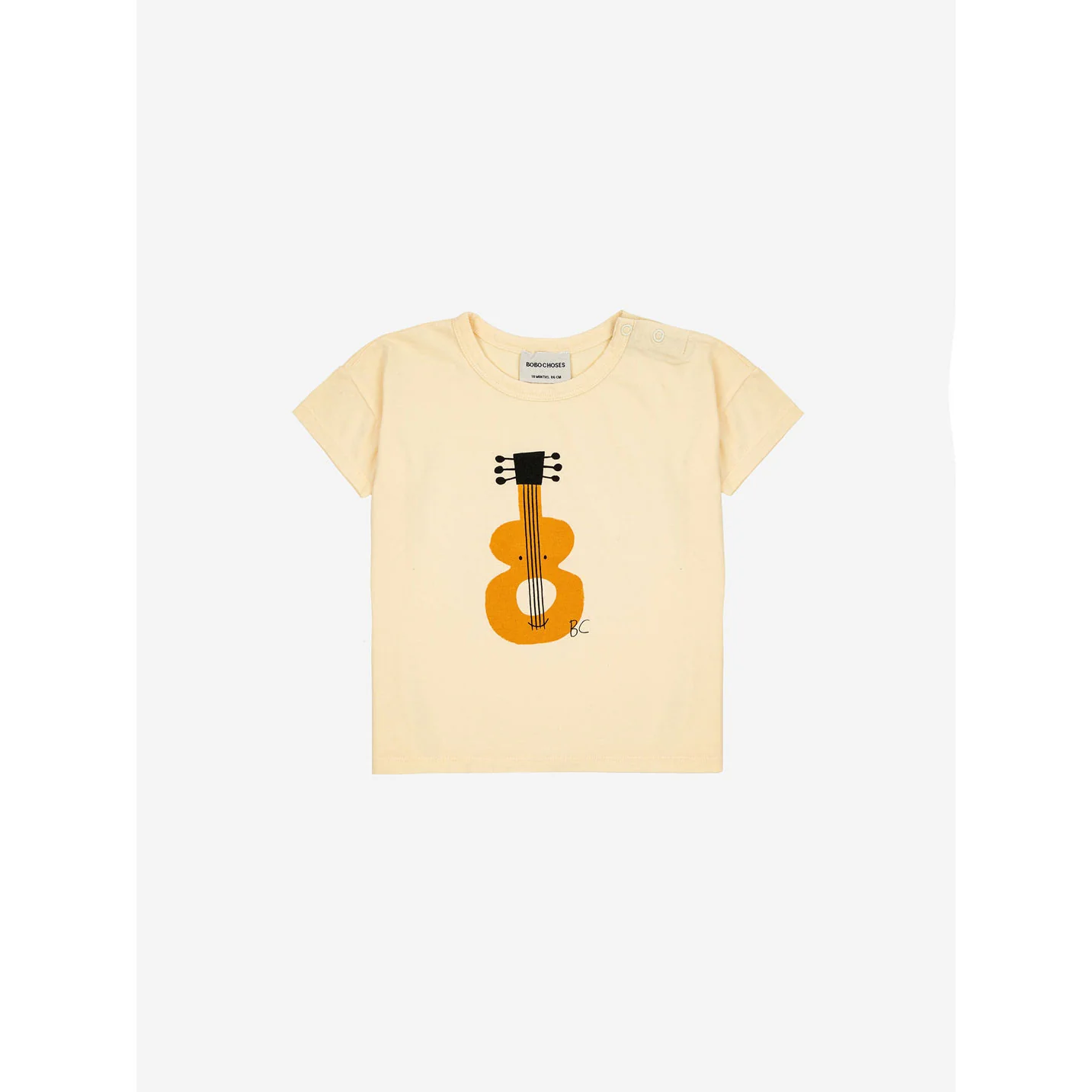 Bobo Choses Light Yellow Baby Acoustic Guitar T-Shirt
