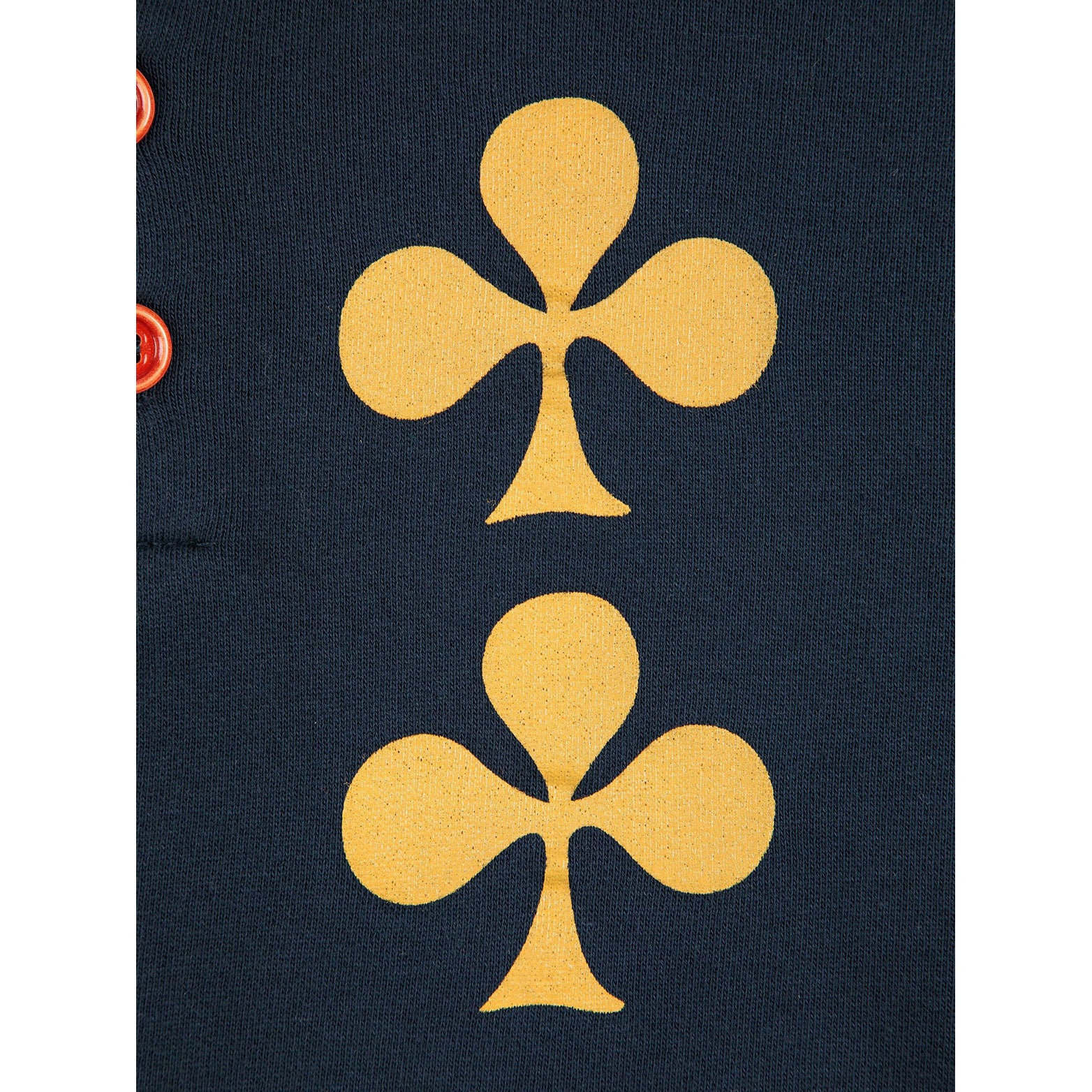Bobo Choses Midnight Blue Clover Polo Sweatshirt Dress - Image 2