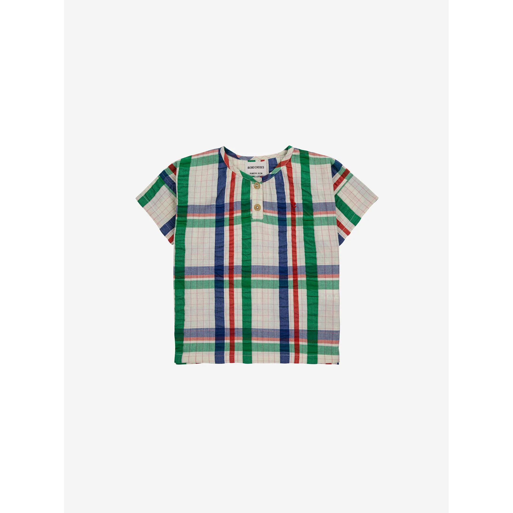 Bobo Choses Multicolor Baby Madras Checks Woven Shirt