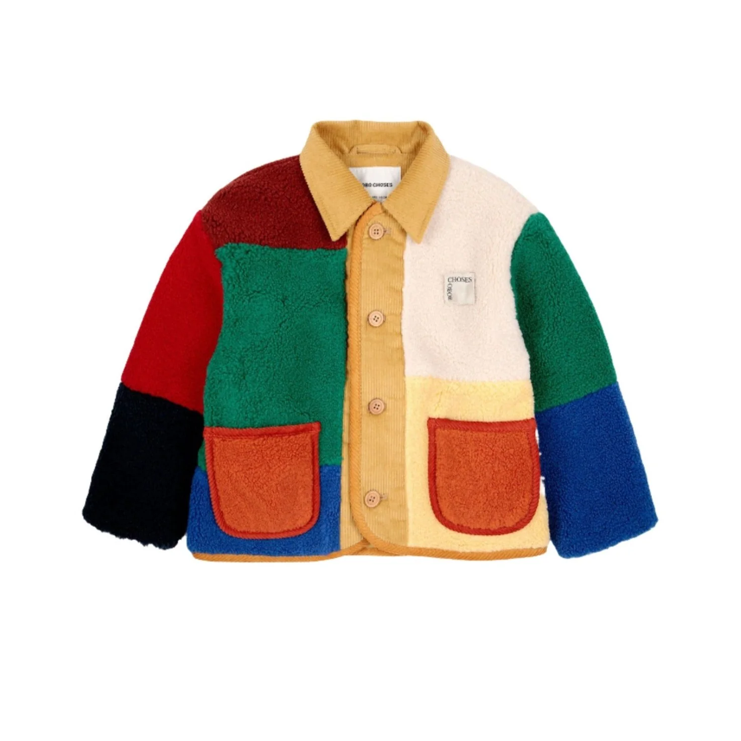 Bobo Choses Multicolor Colorblock Sheepskin Jacket