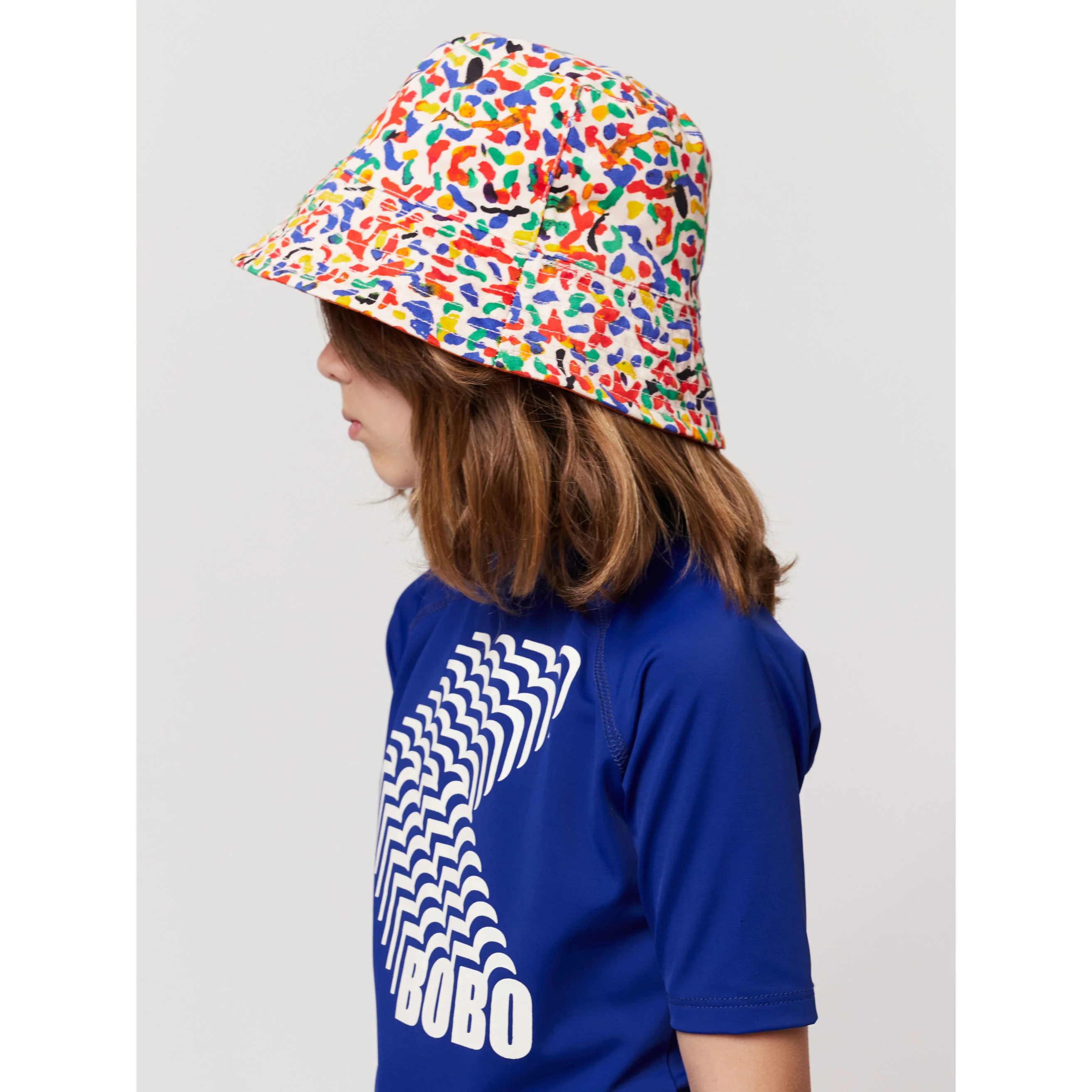 Bobo Choses Multicolor Confetti All Over Reversible Hat - Image 2