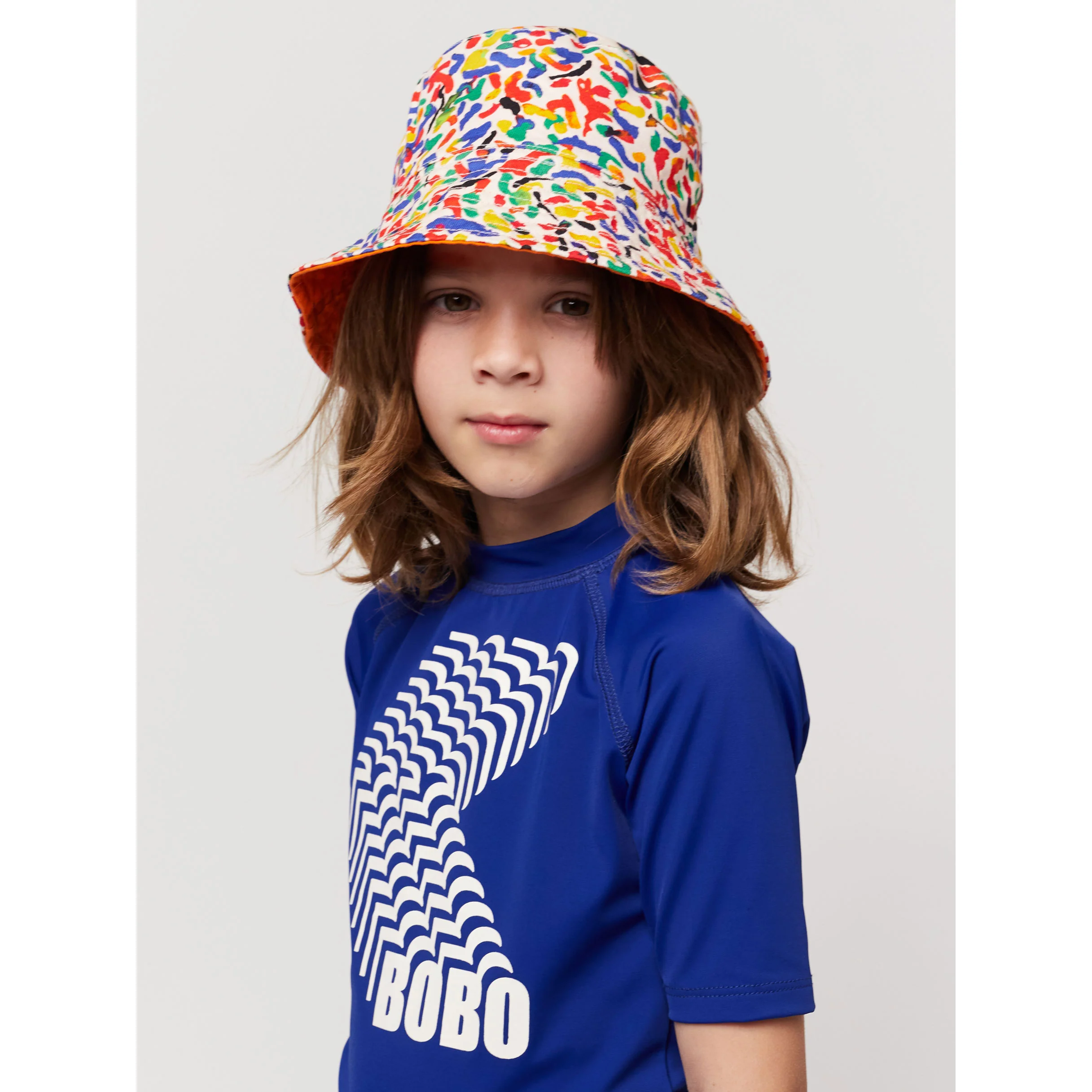 Bobo Choses Multicolor Confetti All Over Reversible Hat - Image 3