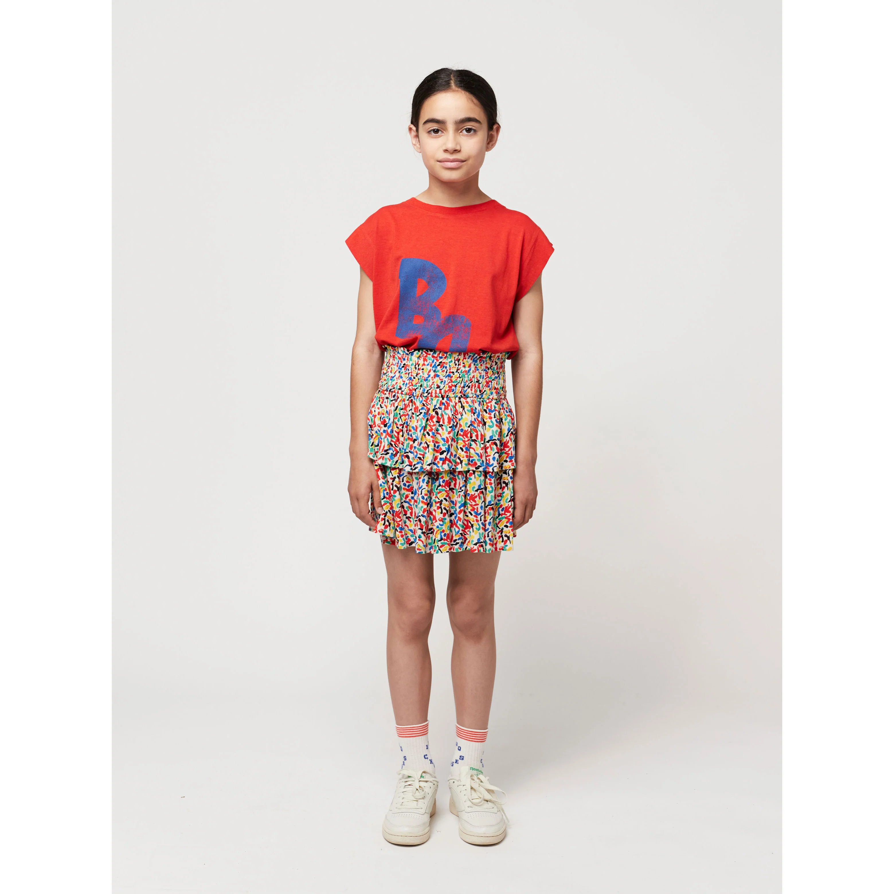 Bobo Choses Multicolor Confetti All Over Woven Ruffle Skirt - Image 2