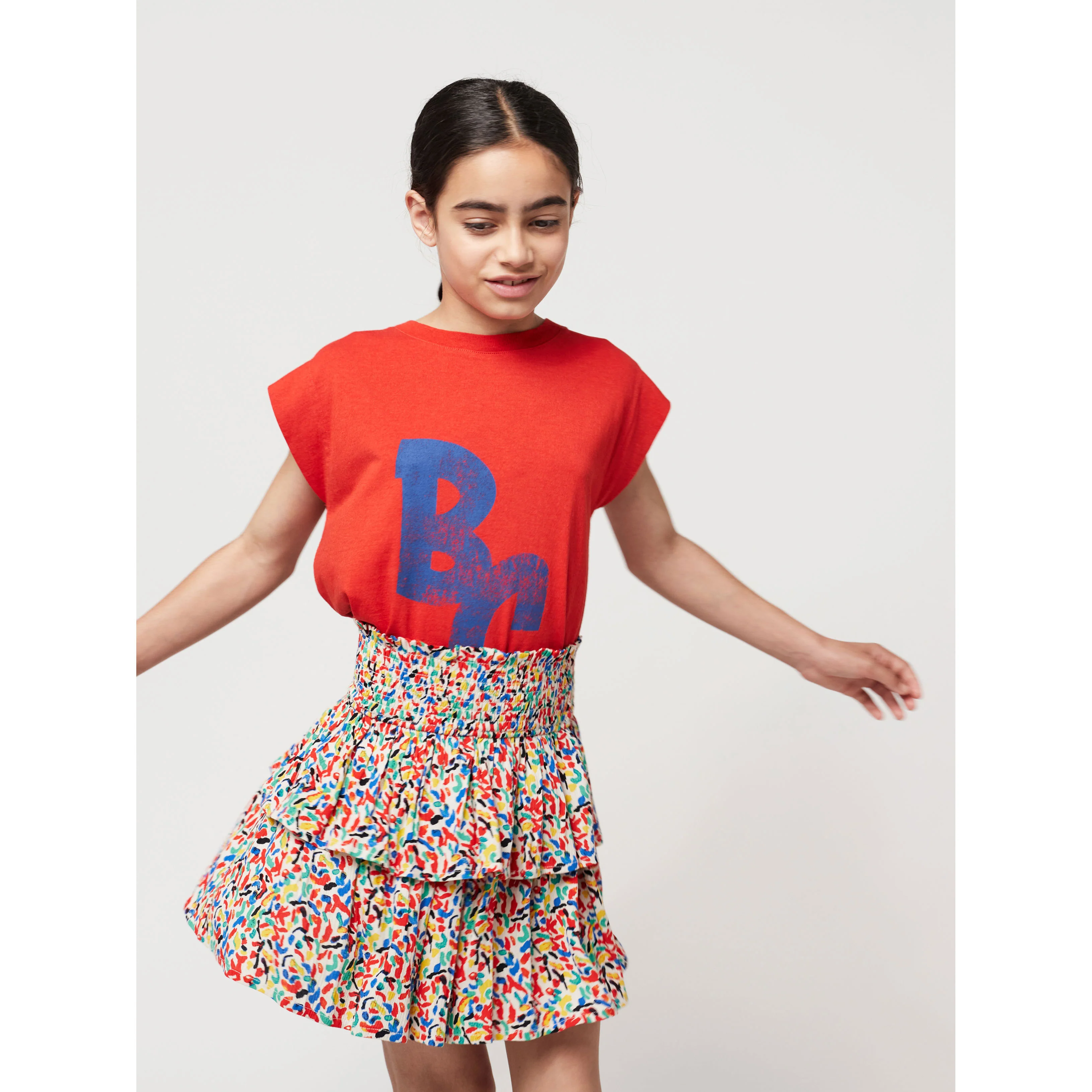 Bobo Choses Multicolor Confetti All Over Woven Ruffle Skirt - Image 4