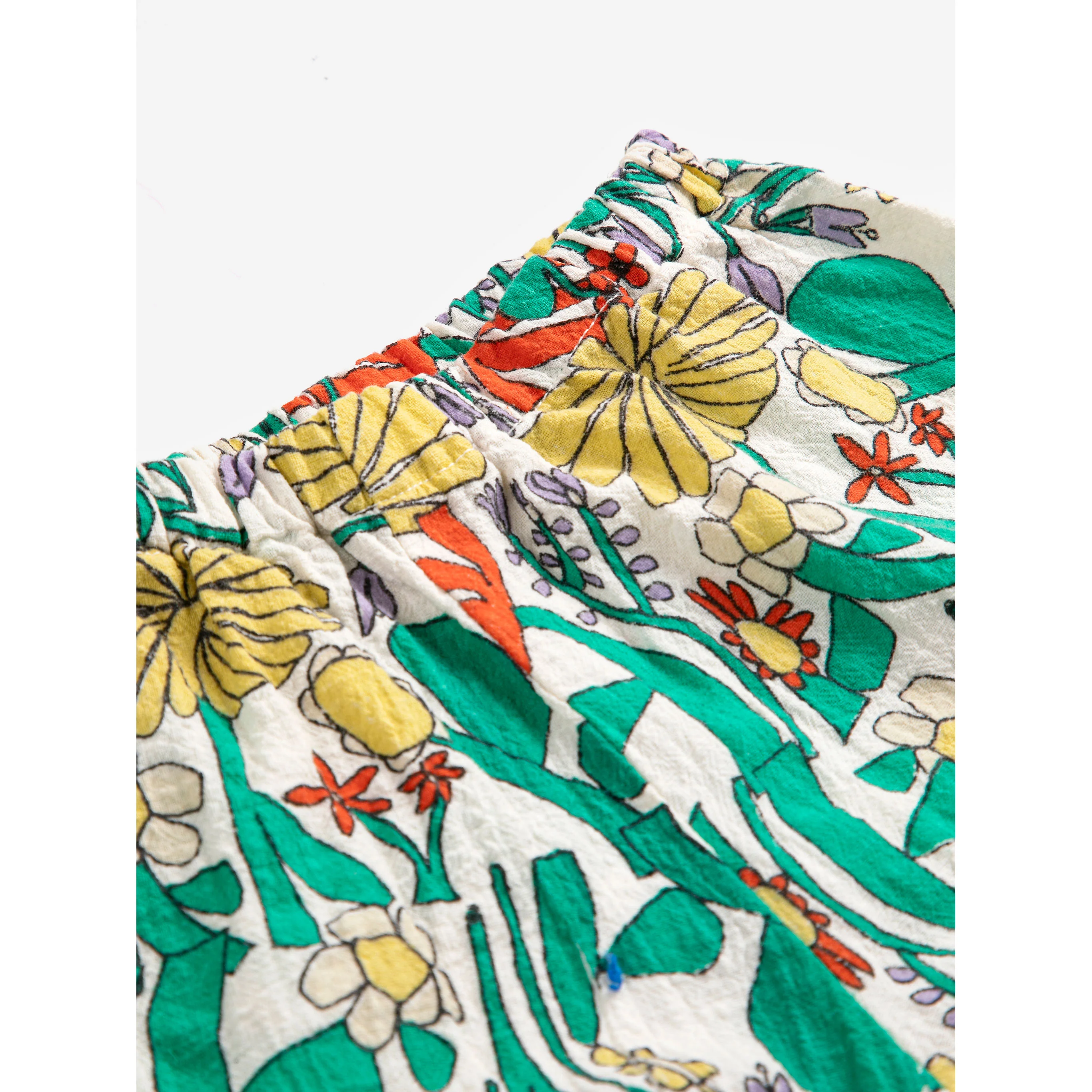 Bobo Choses Multicolor Herbalist All Over Ruffled Baby Shorts - Image 3