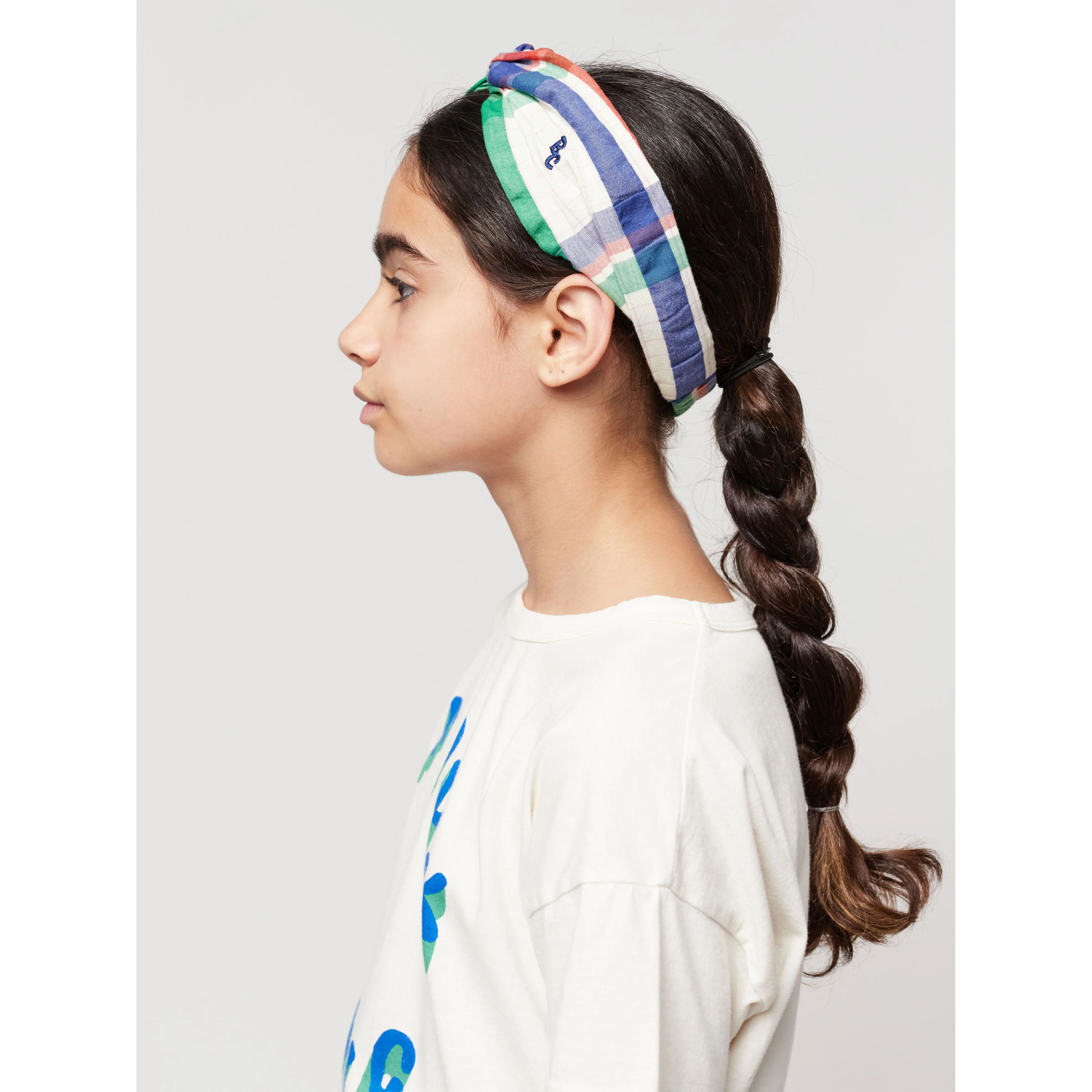 Bobo Choses Multicolor Madras Checks Woven Headband - Image 2