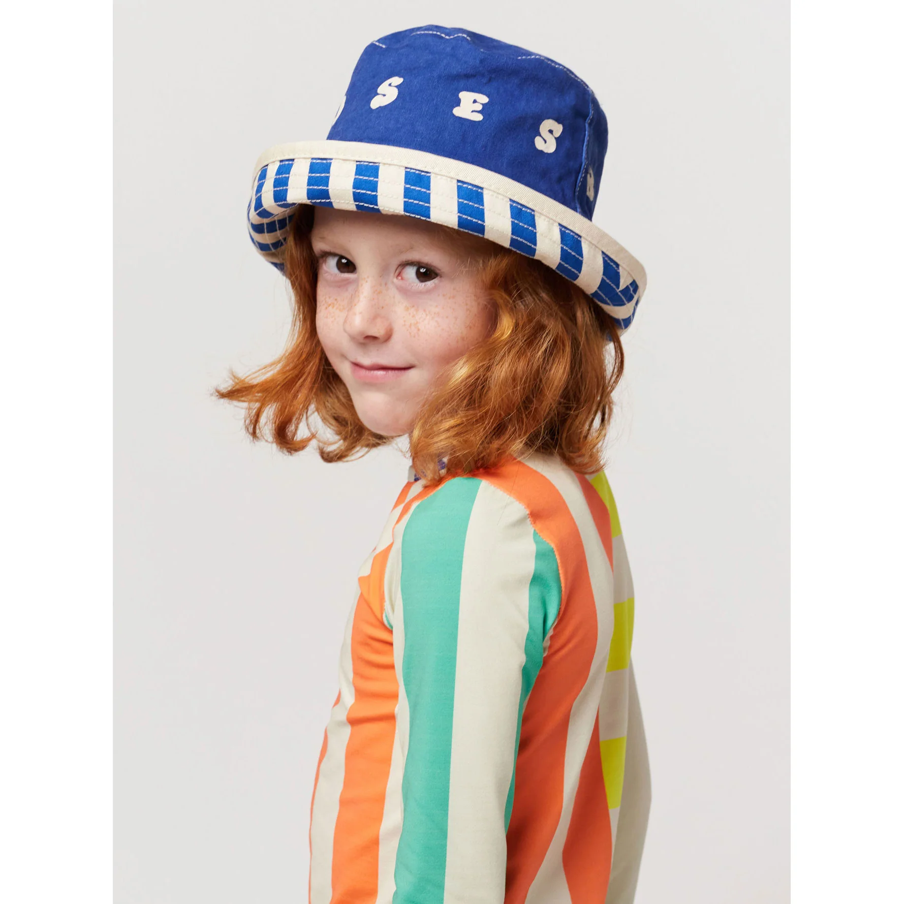 Bobo Choses Multicolor Multicolor Stripes Reversible Hat - Image 2