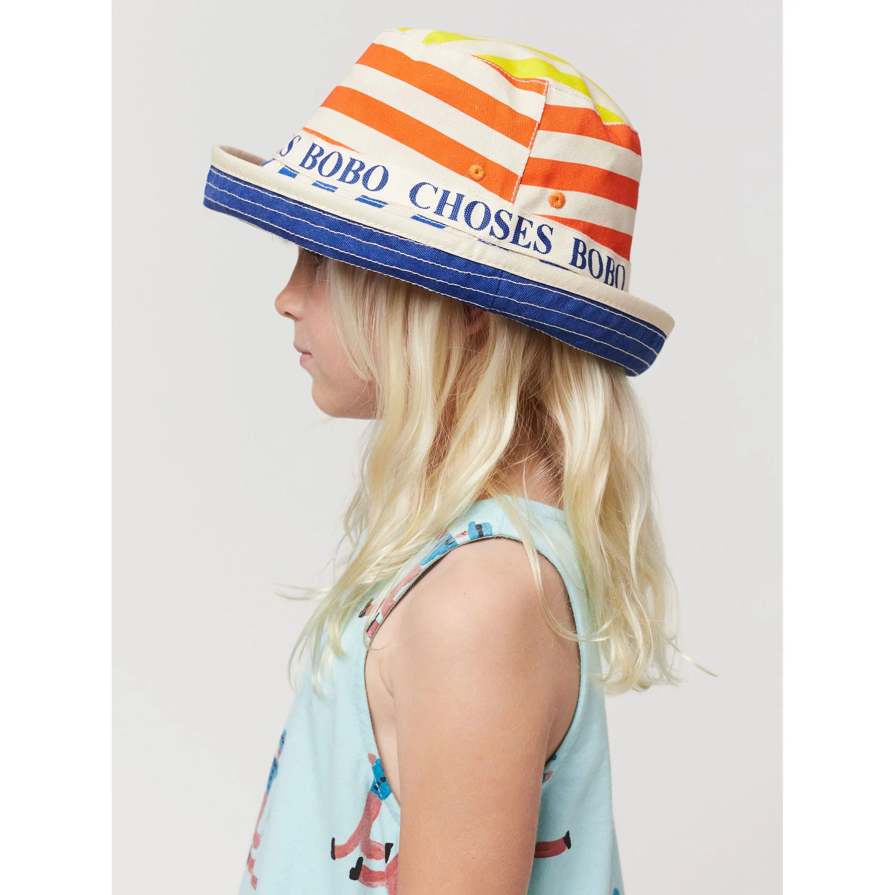 Bobo Choses Multicolor Multicolor Stripes Reversible Hat - Image 3