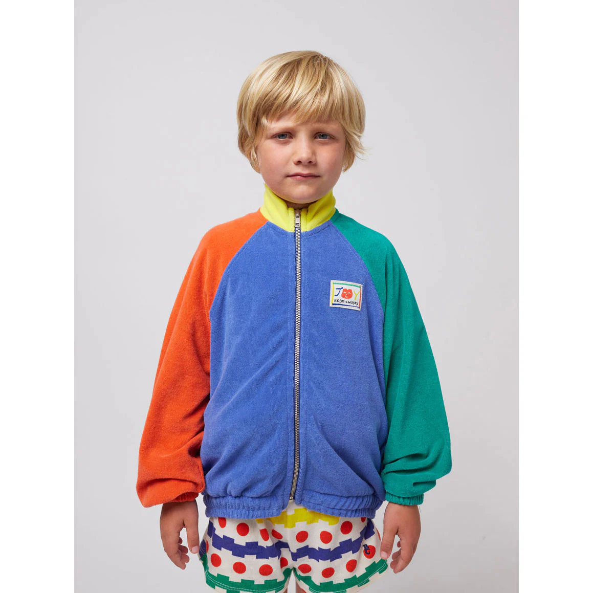 Bobo Choses Multicolor Smiling Color Block Sweatshirt - Image 3
