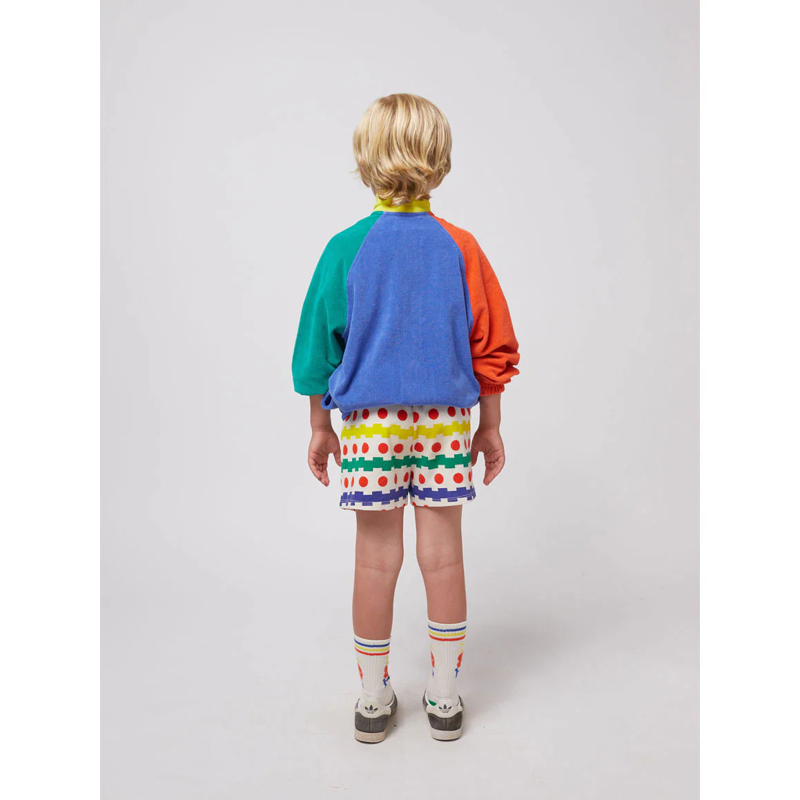 Bobo Choses Multicolor Smiling Color Block Sweatshirt - Image 4