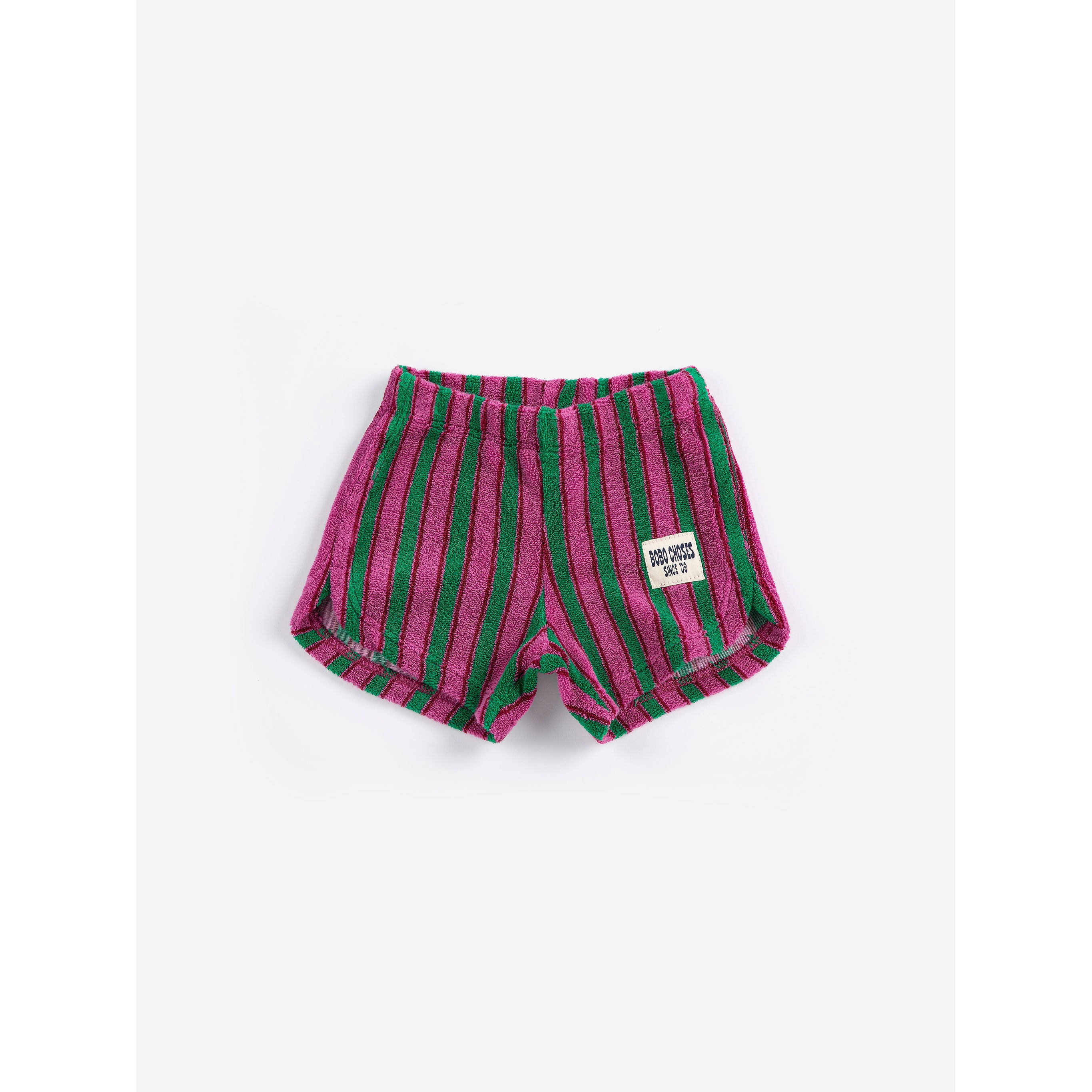 Bobo Choses Multicolor Striped Terry Baby Shorts