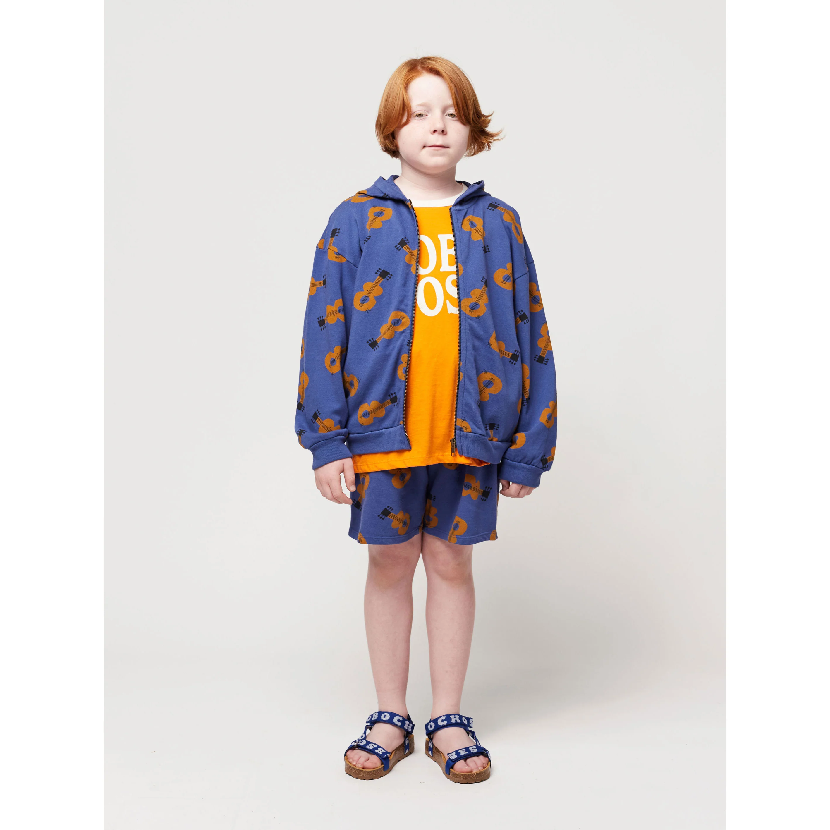 Bobo Choses Navy Blue Acoustic Guitar All Over Hoodie - Image 4