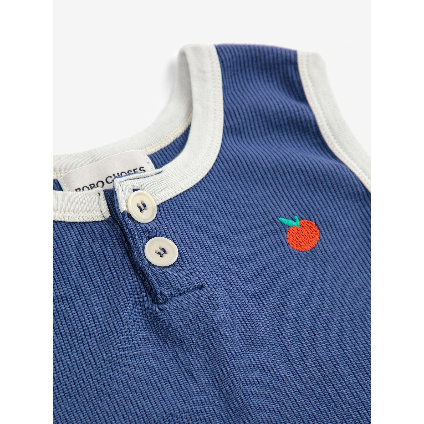 Bobo Choses Navy Blue Baby Tomato Playsuit - Image 2