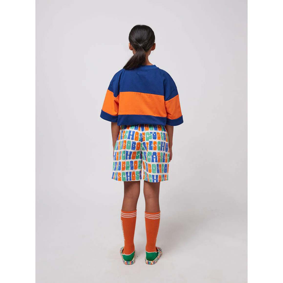 Bobo Choses Navy Blue Logo Color Block T-shirt - Image 5