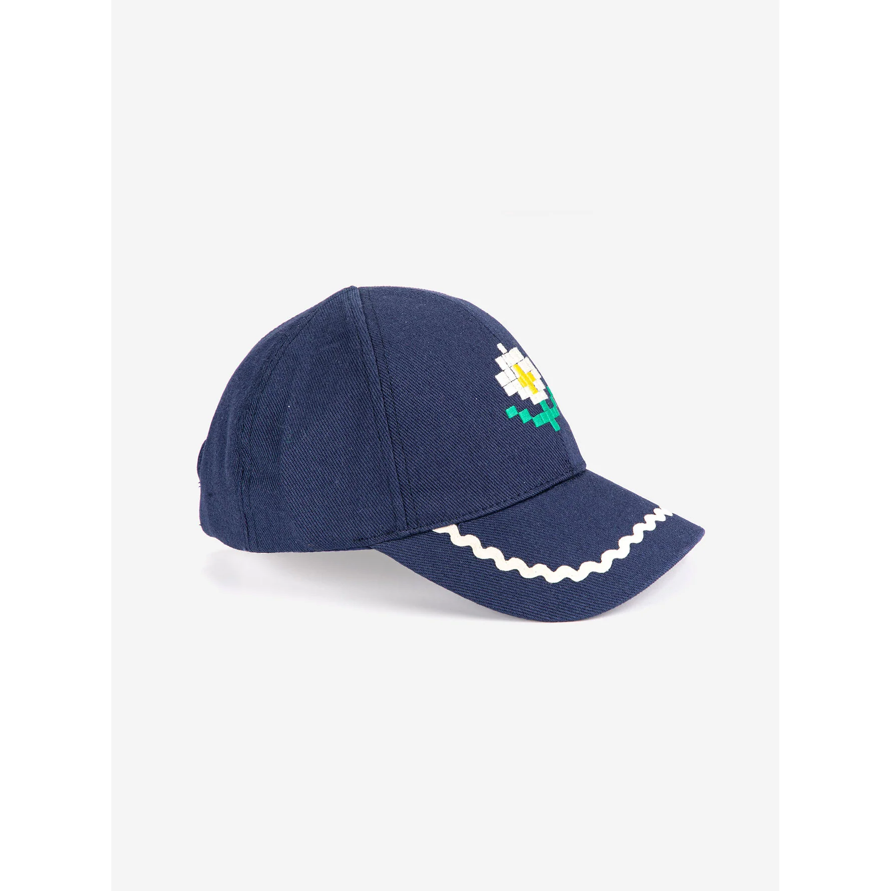 Bobo Choses Navy Blue Pixel Daisy Twill Cap - Image 2