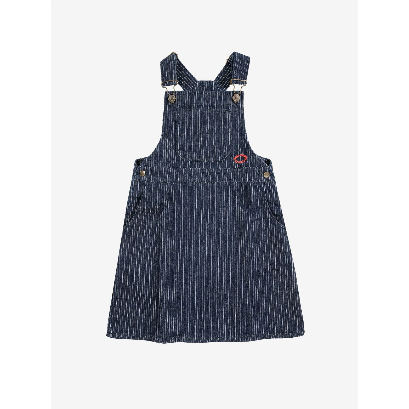 Bobo Choses Navy Blue Tic Tac Toe Denim Dress