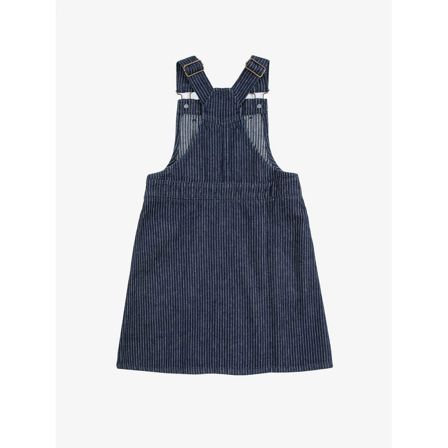 Bobo Choses Navy Blue Tic Tac Toe Denim Dress - Image 2