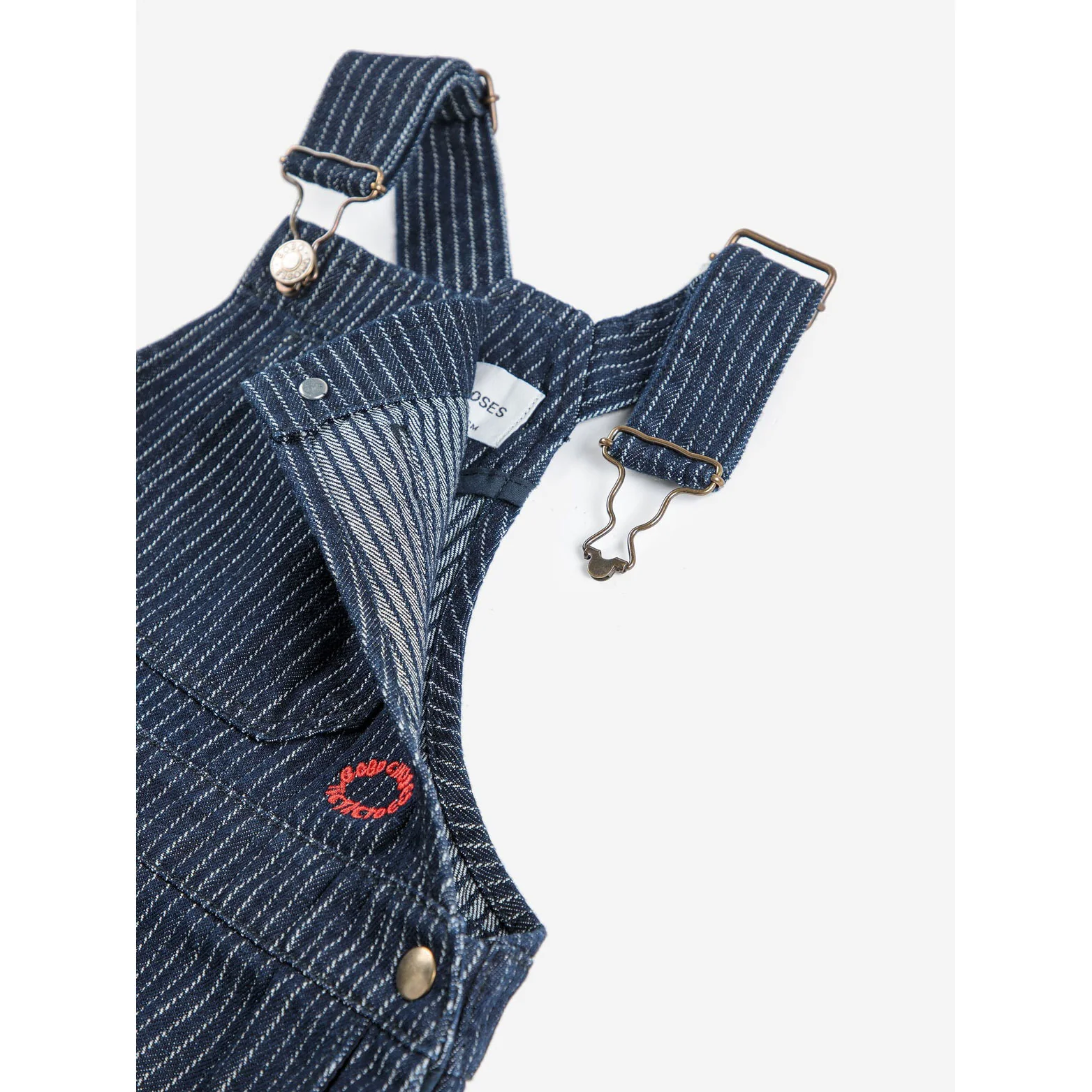 Bobo Choses Navy Blue Tic Tac Toe Denim Dress - Image 3