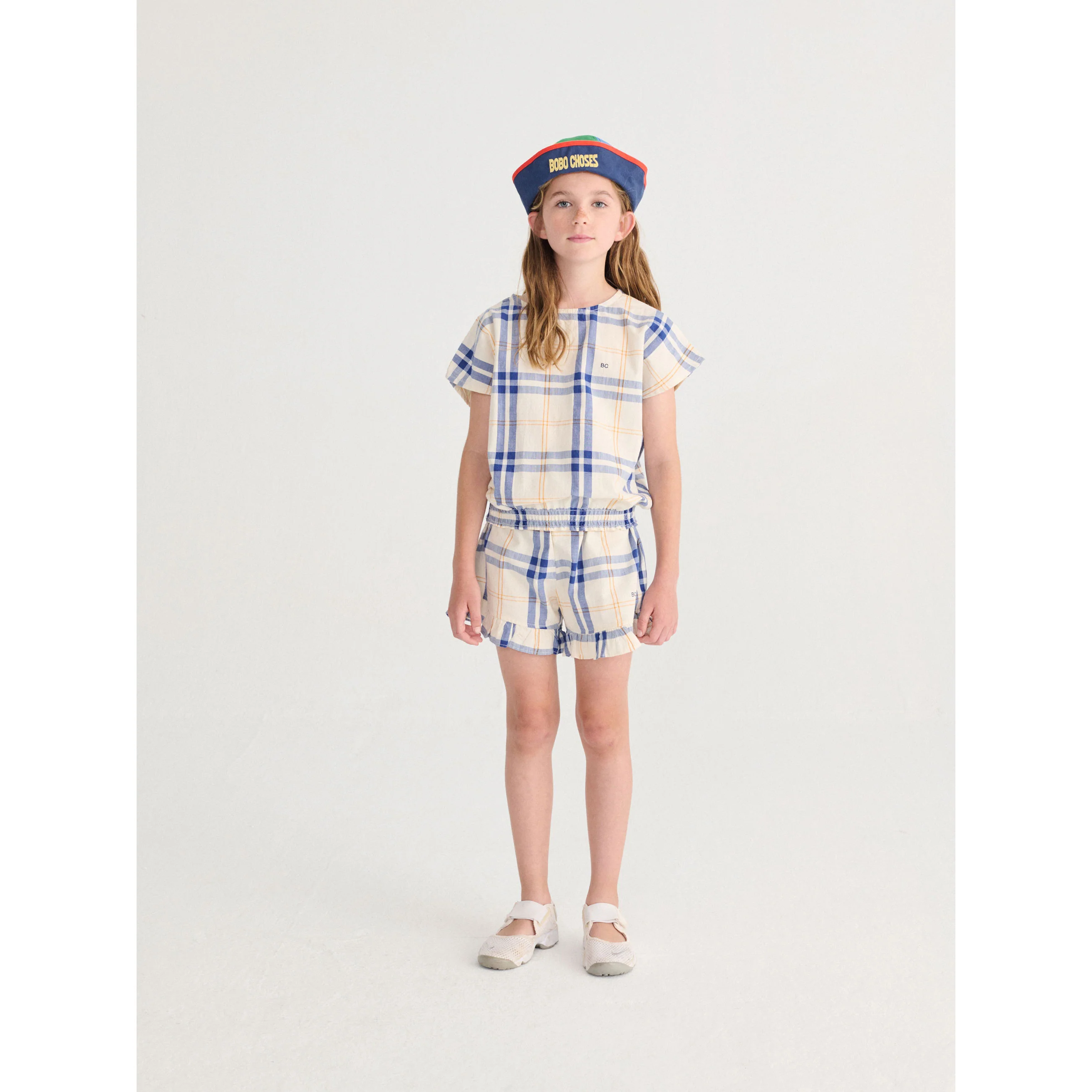 Bobo Choses Off White Fun Tartan Woven Top - Image 2