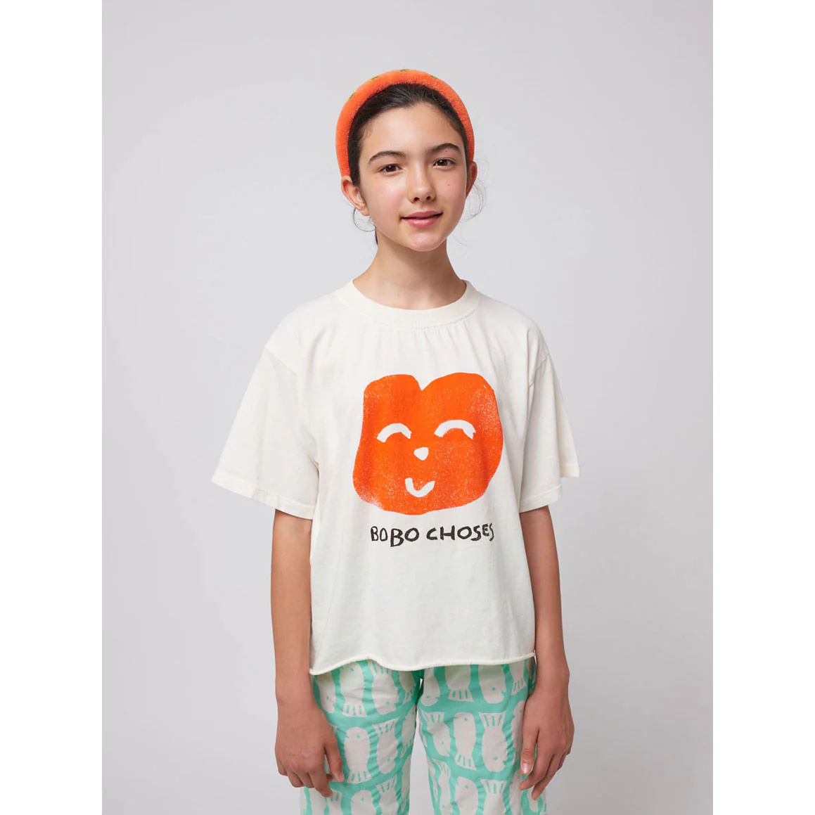 Bobo Choses Off White Joyful Face T-Shirt - Image 2