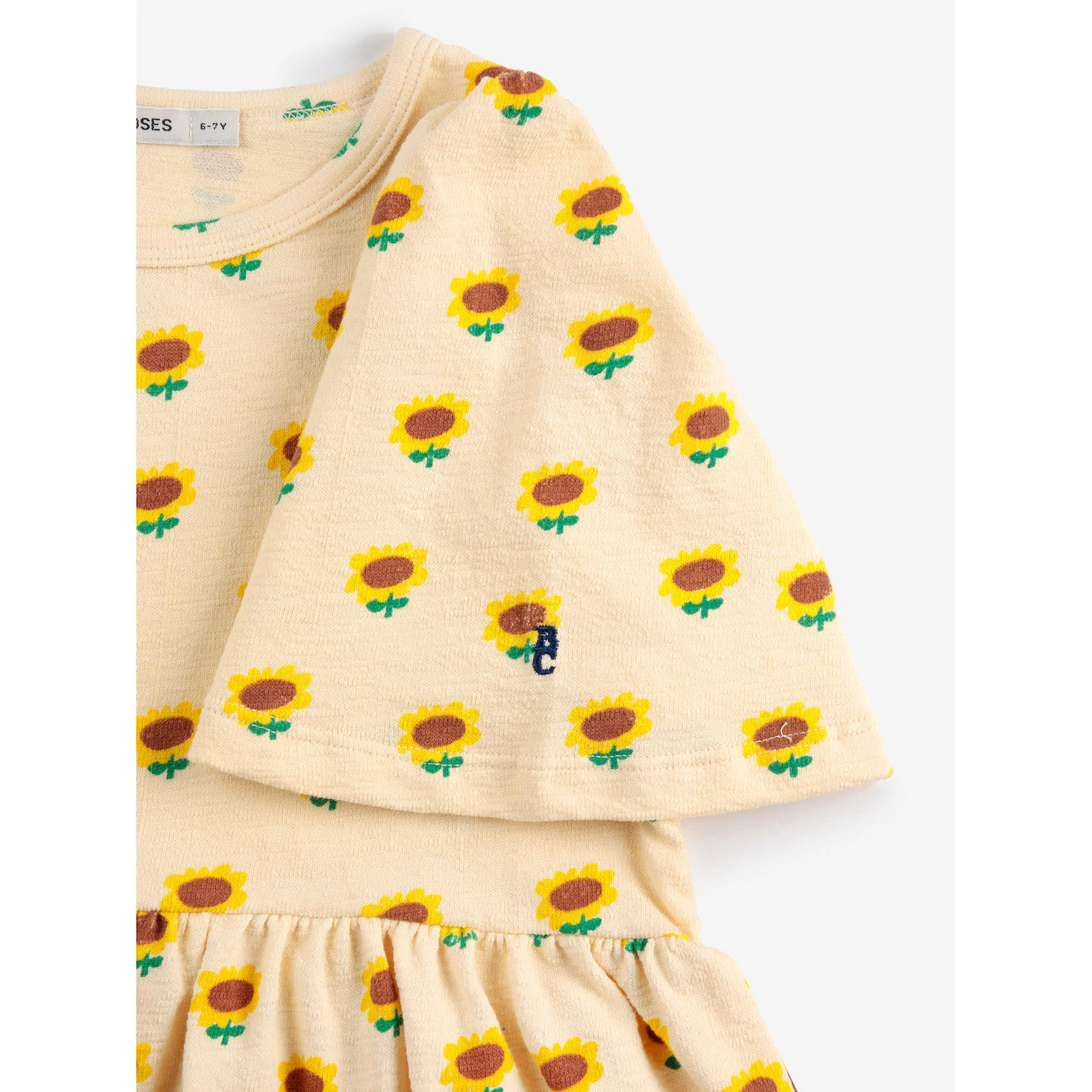 Bobo Choses Off White Sunflower All Over Dress - Image 5